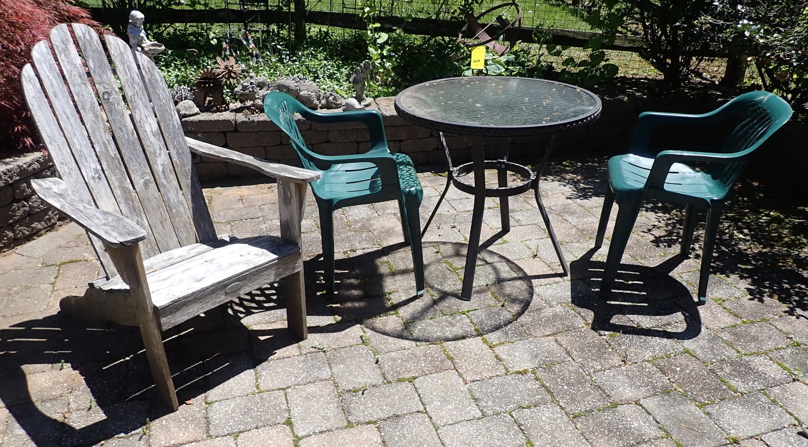Patio Table, Plastic Chairs, Patiojoy Adirondack Chair (1 of 3)