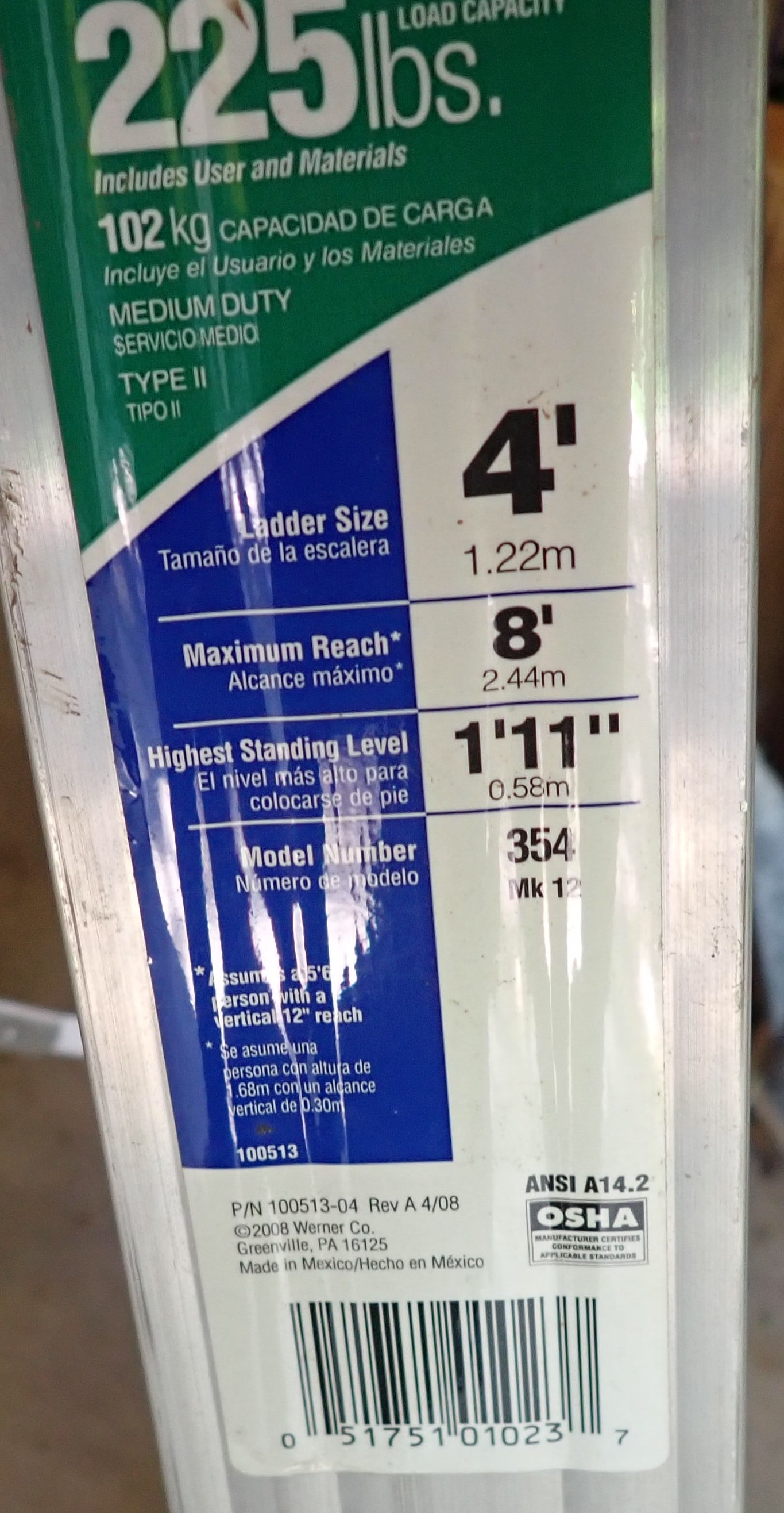 Werner 4' Step Ladder - 3