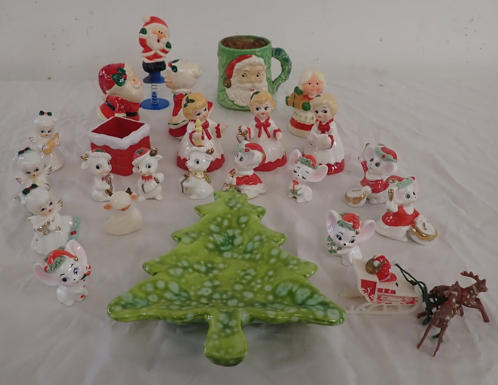 Christmas Figurines incl Treasure Masters & Napco: Tallest is approx 5" tall. Shipping available ($25 handling charge, plus postage)