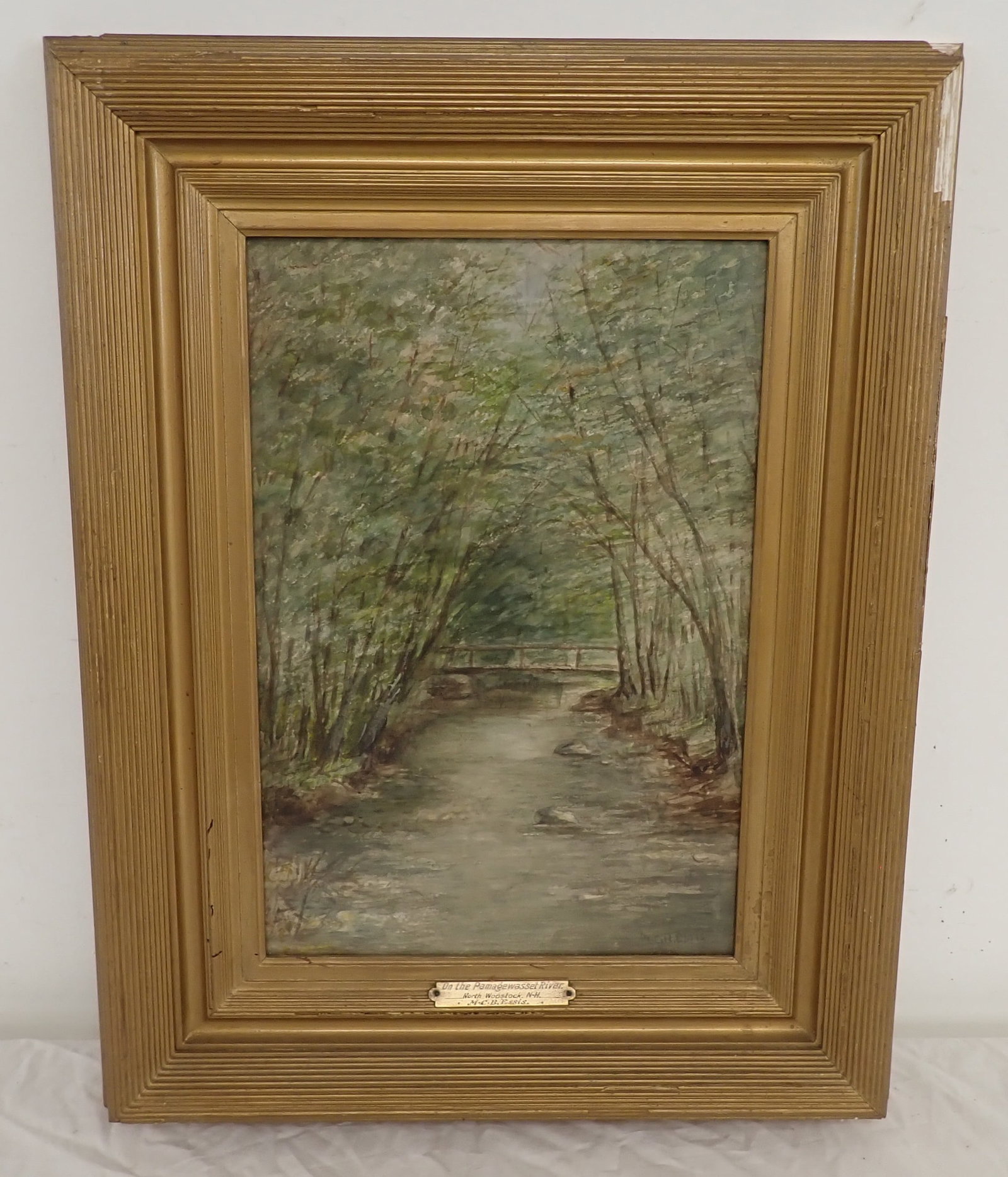 M.C.B Essis Pamagewassat River New Hampshire Watercolor: North Woostock N.H Watercolor. Apprx 17" x 21 3/4". Shipping available