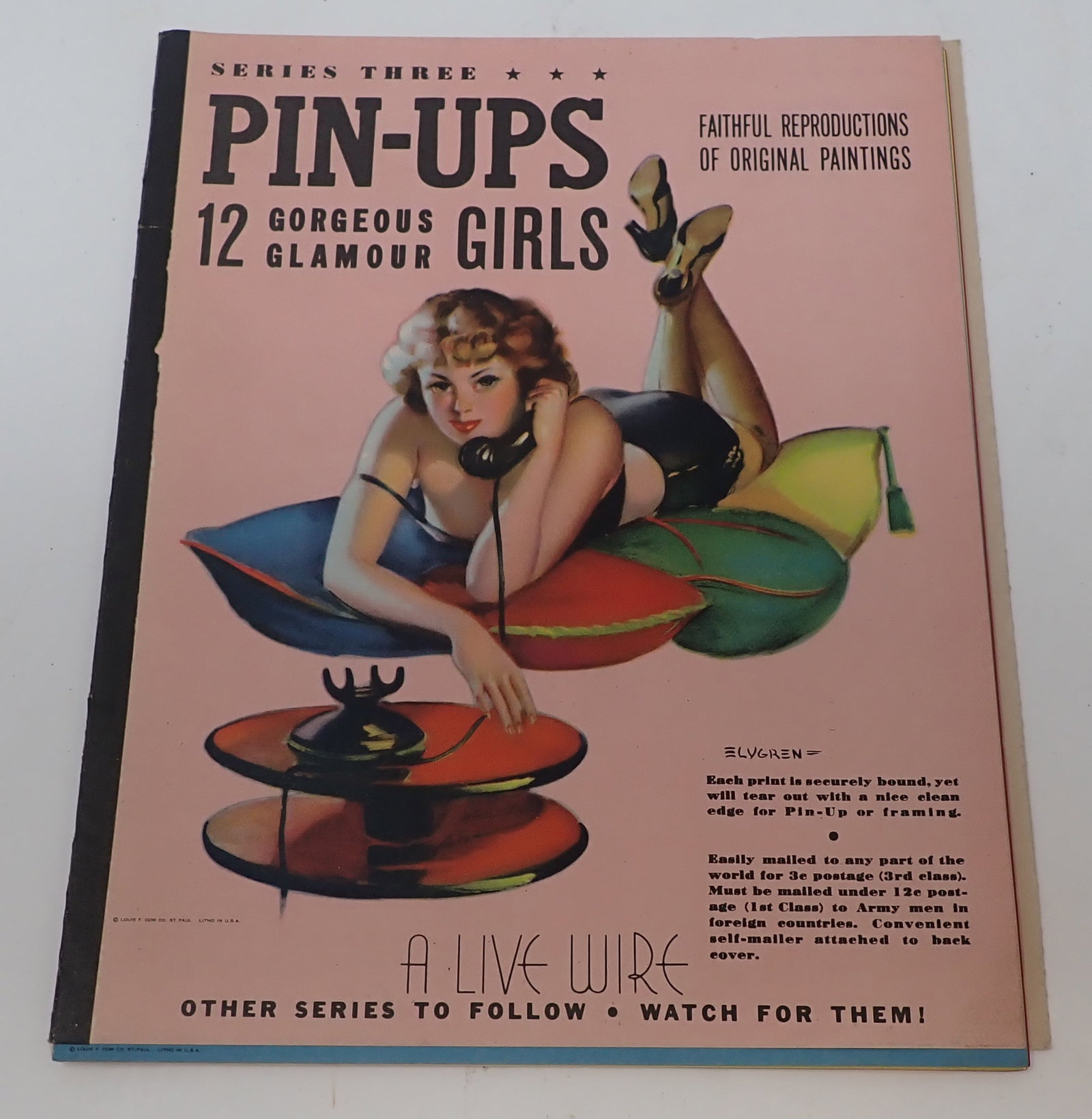 Lugren Pin-Up Girls Book: Approx 7 5/8" x 9 1/2". Shipping available