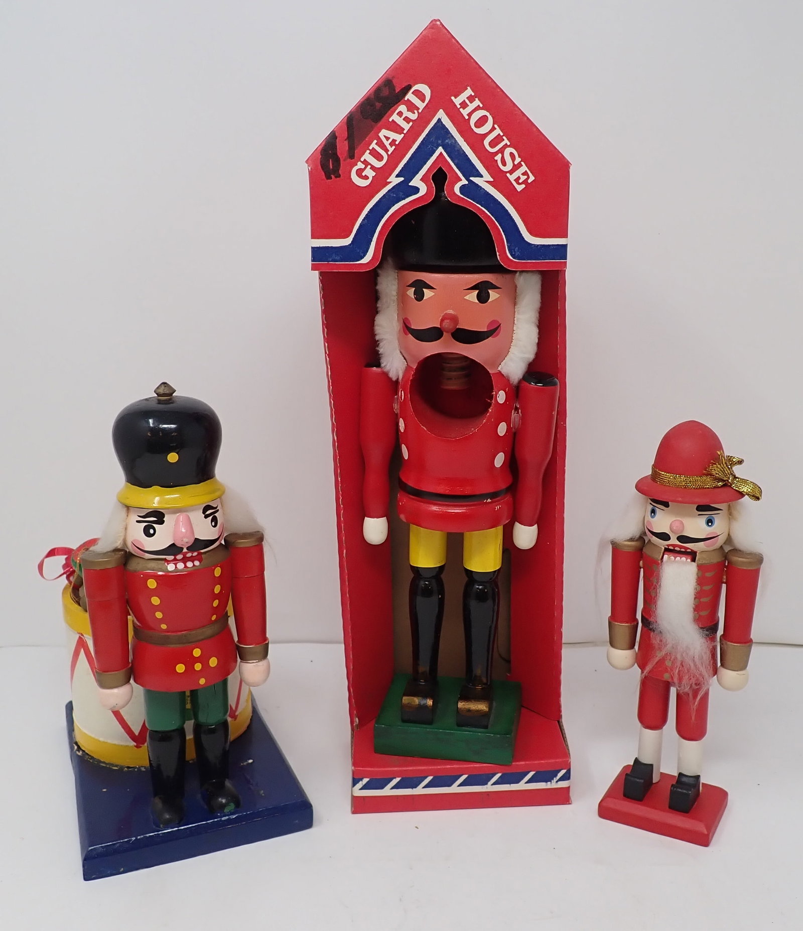 Nutcrackers: Tallest is approx 11 1/2". Shipping available