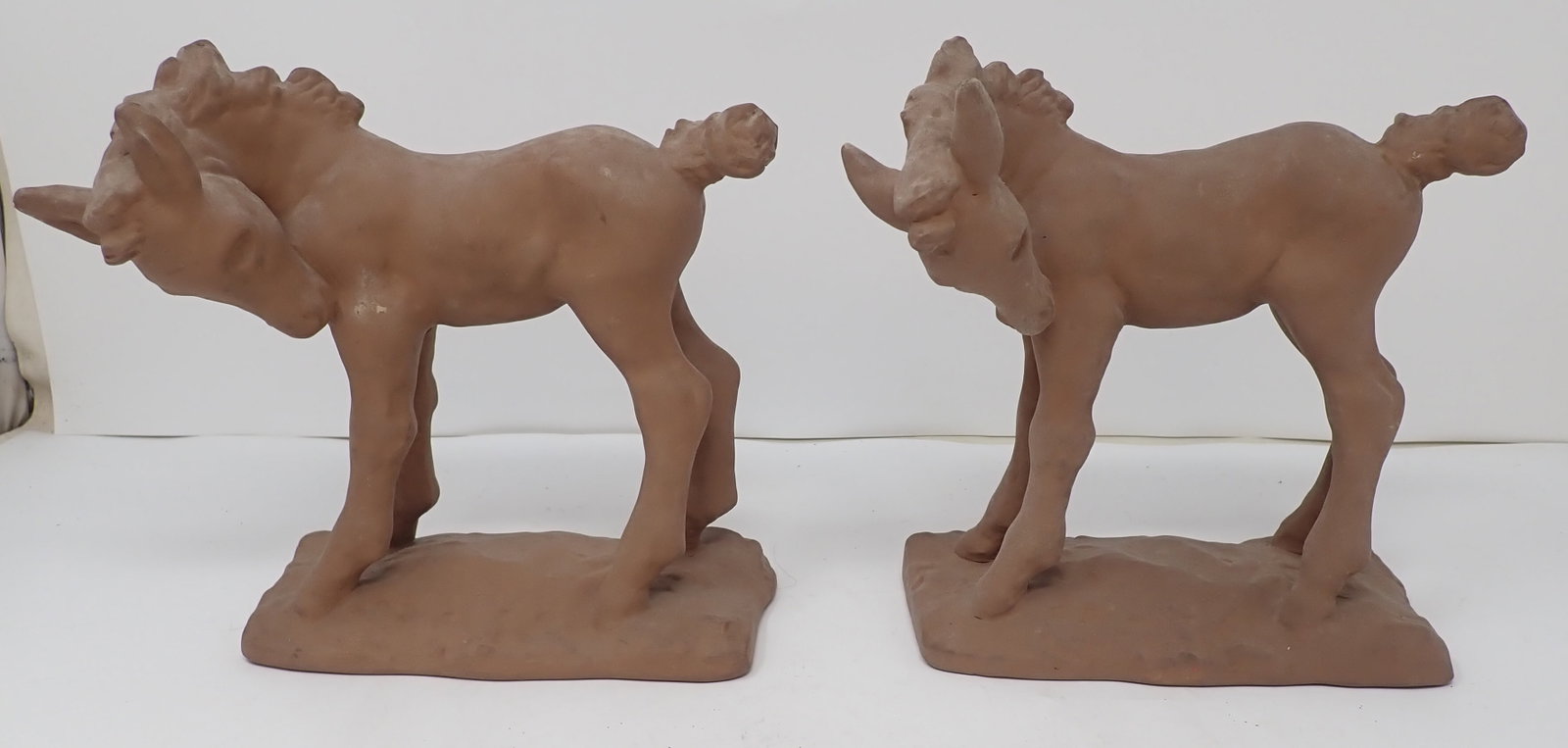 Karlsruhe Majolica Horses 4234: Approx 7 1/4" tall. Shipping available