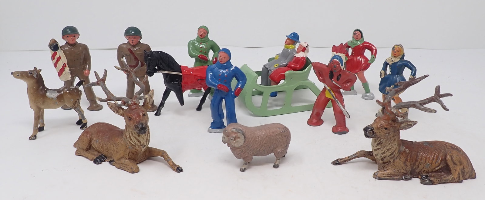Lead Skaters , Horse Drawn Sleigh , Indian , Soldiers, & Misc (1 of 5)