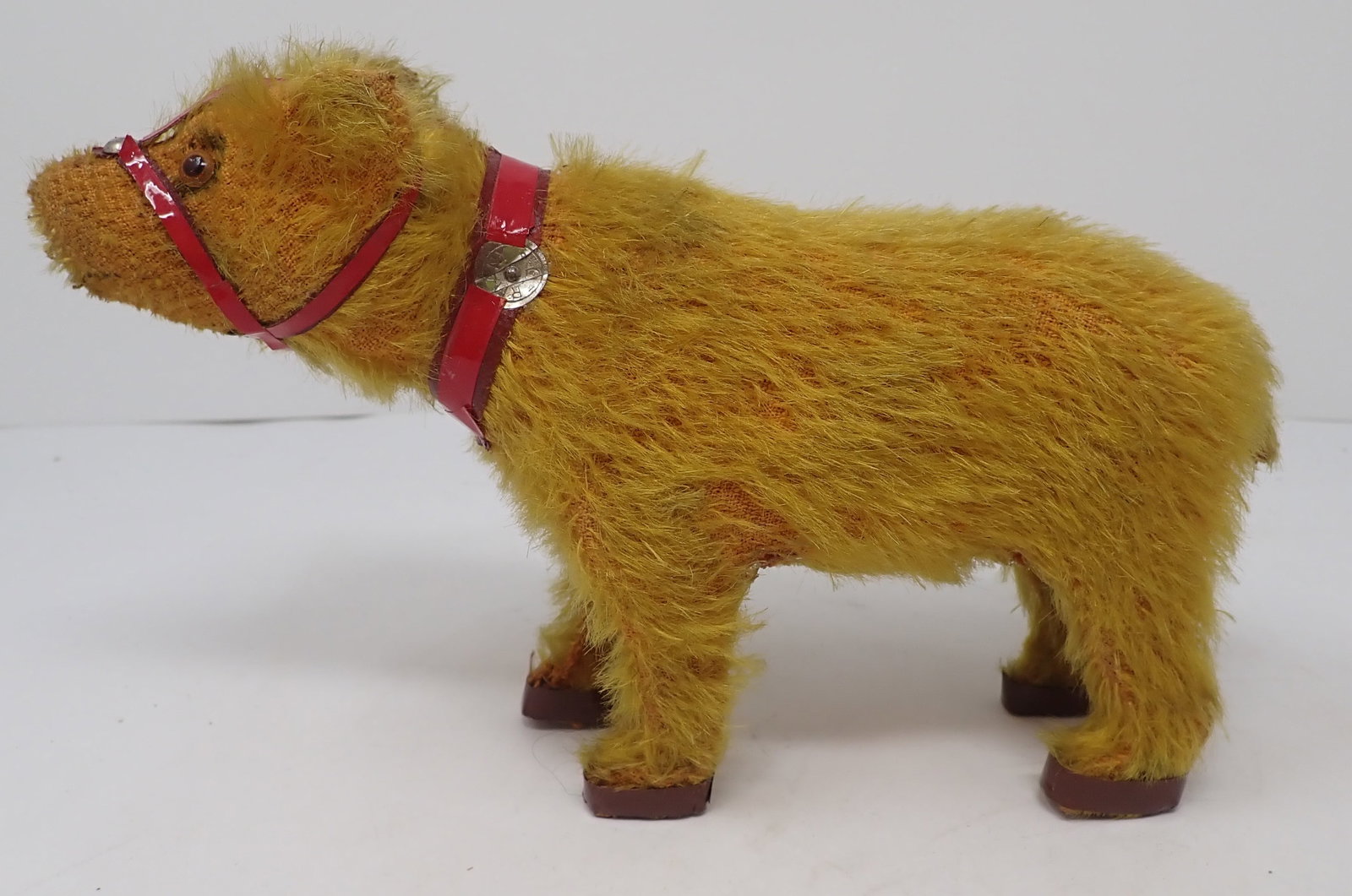 German Mohair Bear Pull Toy: Approx 8" long and 5 1/2" tall. Shipping available