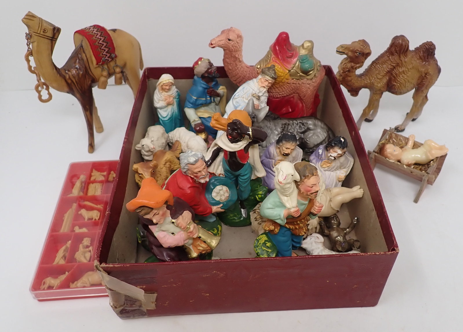 Mixed Lot of Nativity Figures: Tallest is approx 6" tall. Shipping available ($25 handling charge, plus postage)