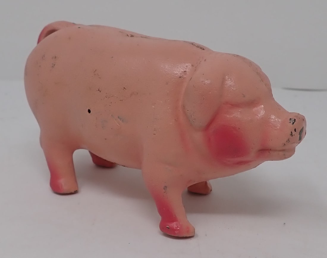 Cast Iron Pig Bank: Apprx 4 3/8" long and 2 1/2" tall. Shipping available