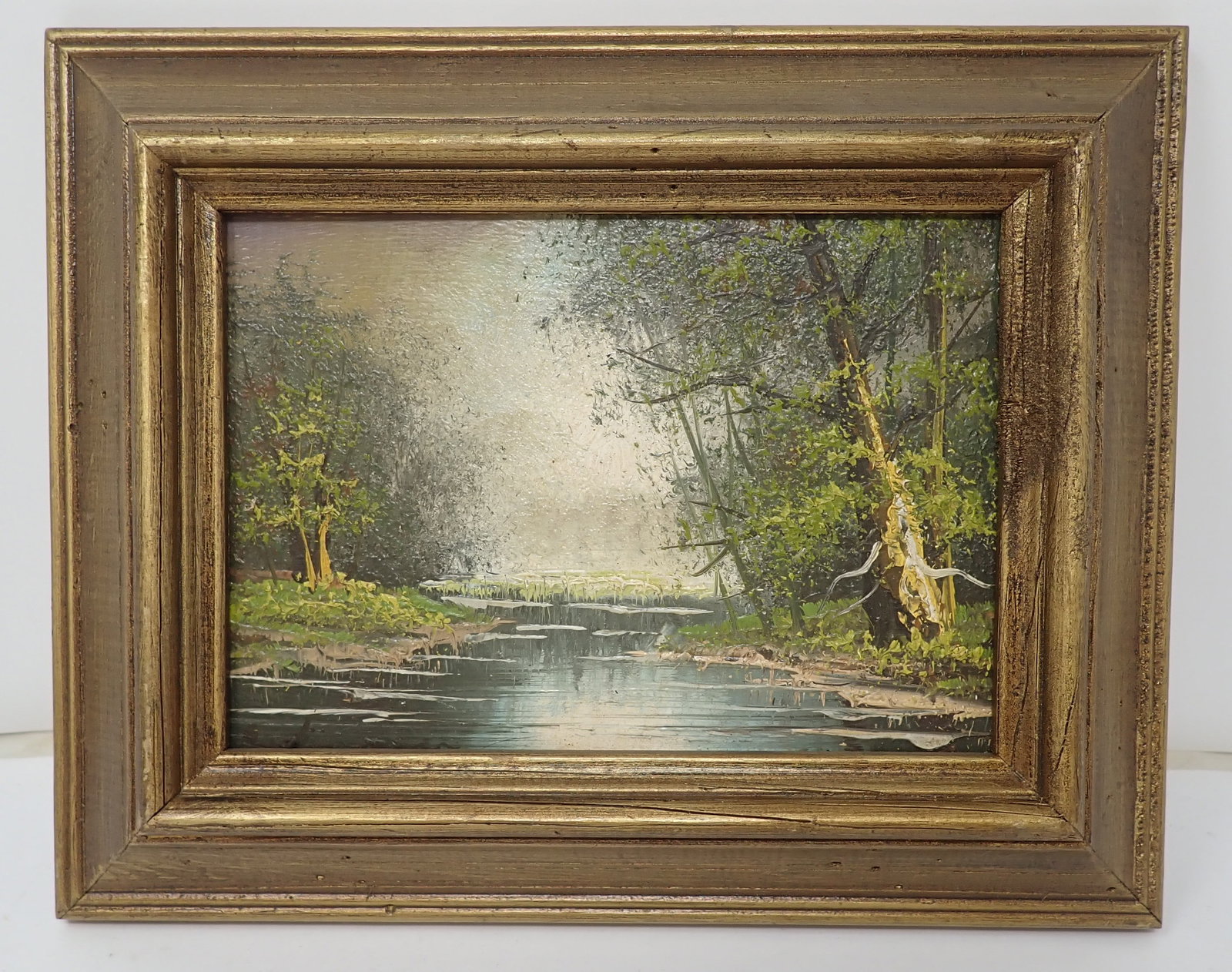 Signed Oil on Board Landscape: Approx 7 7/8" x 10". Shipping available