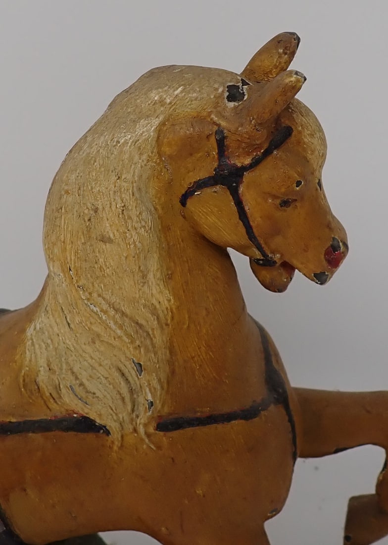 Pot Metal Horse Statue - 2