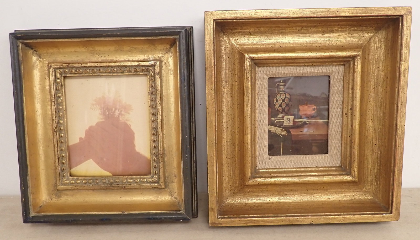 2 Gold Gilt Frames: Largest is approx 10 1/4" x 11 1/4". Shipping available