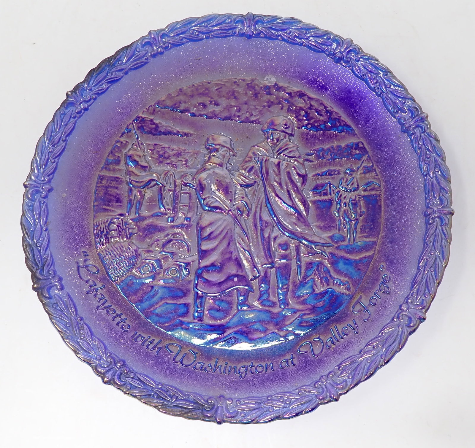 Fenton Valley Forge Plate: Approx 8 1/8" in diameter. Shipping available