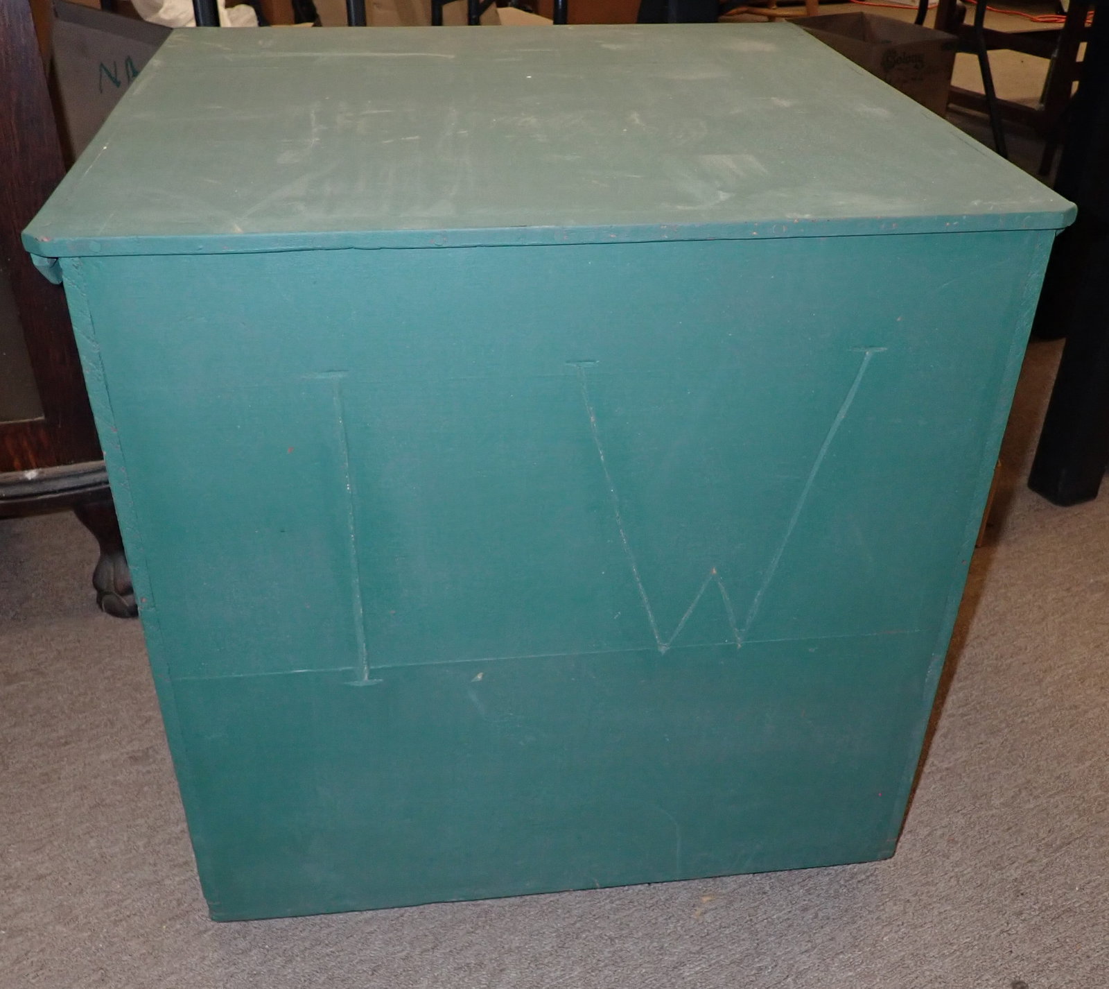 Wood Box in Green Paint (1 of 3)
