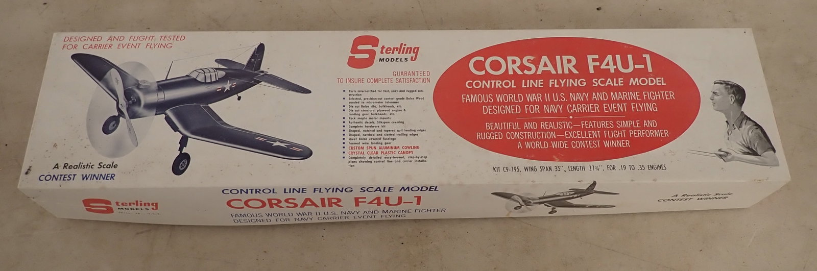 Sterling Corsair F4U-1 WWII Navy & Marine Fighter Airplane Model (1 of 4)