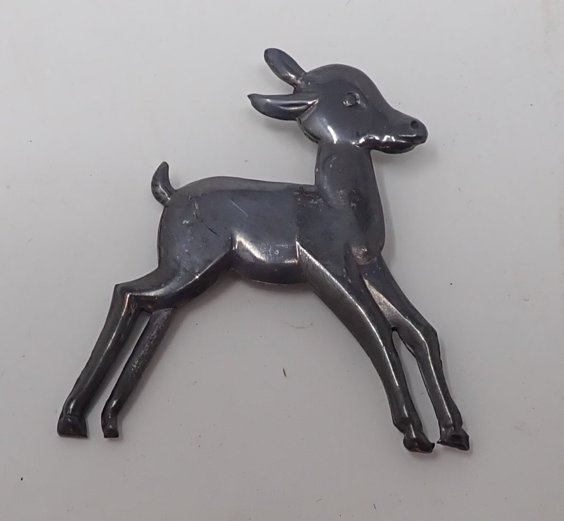 Sterling Silver Deer Brooch (1 of 3)