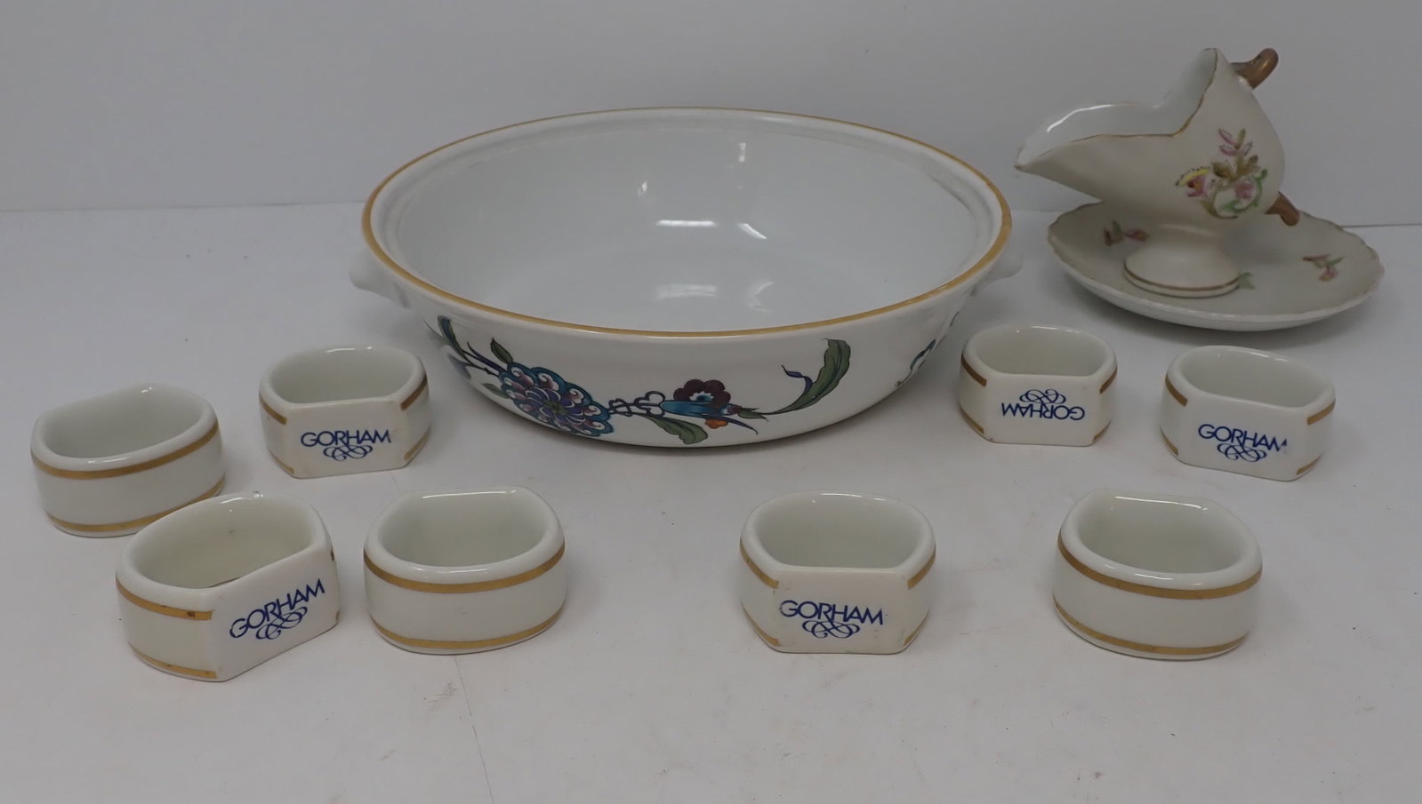 Royal Worcester Casserole , Gorham Napkin Rings, & Misc (1 of 6)