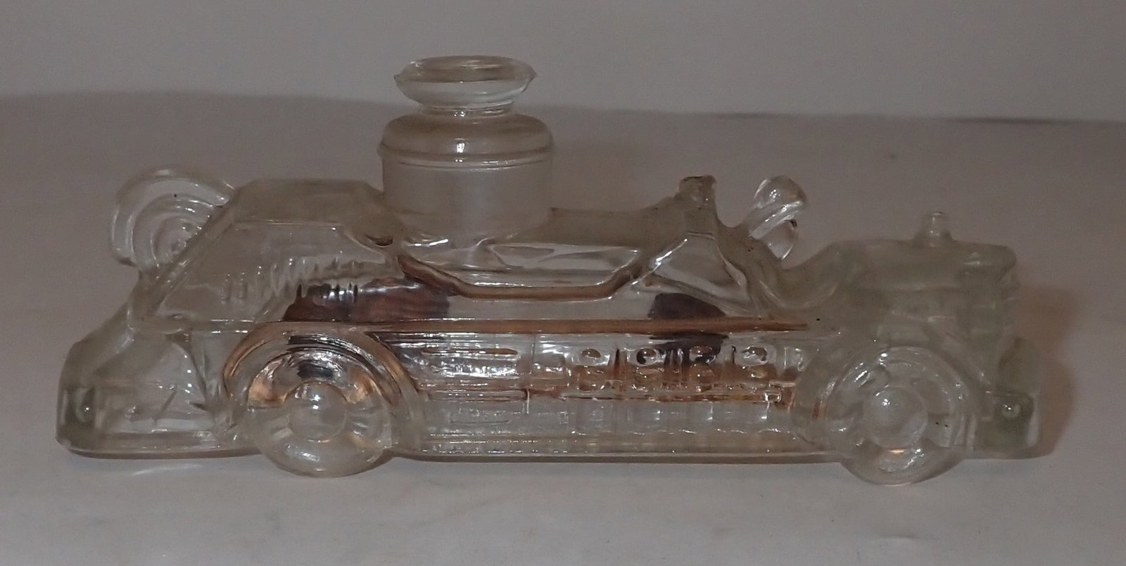 Victory Glass Miniature Fire Engine Candy Container: Approx 5" long. Shipping available