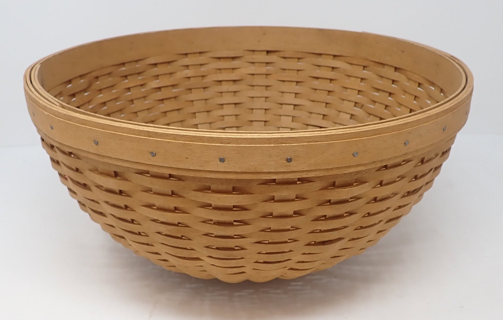 Longaberger Basket Bowl: Approx 13 1/4" in diameter and 6 3/8" tall. Shipping available