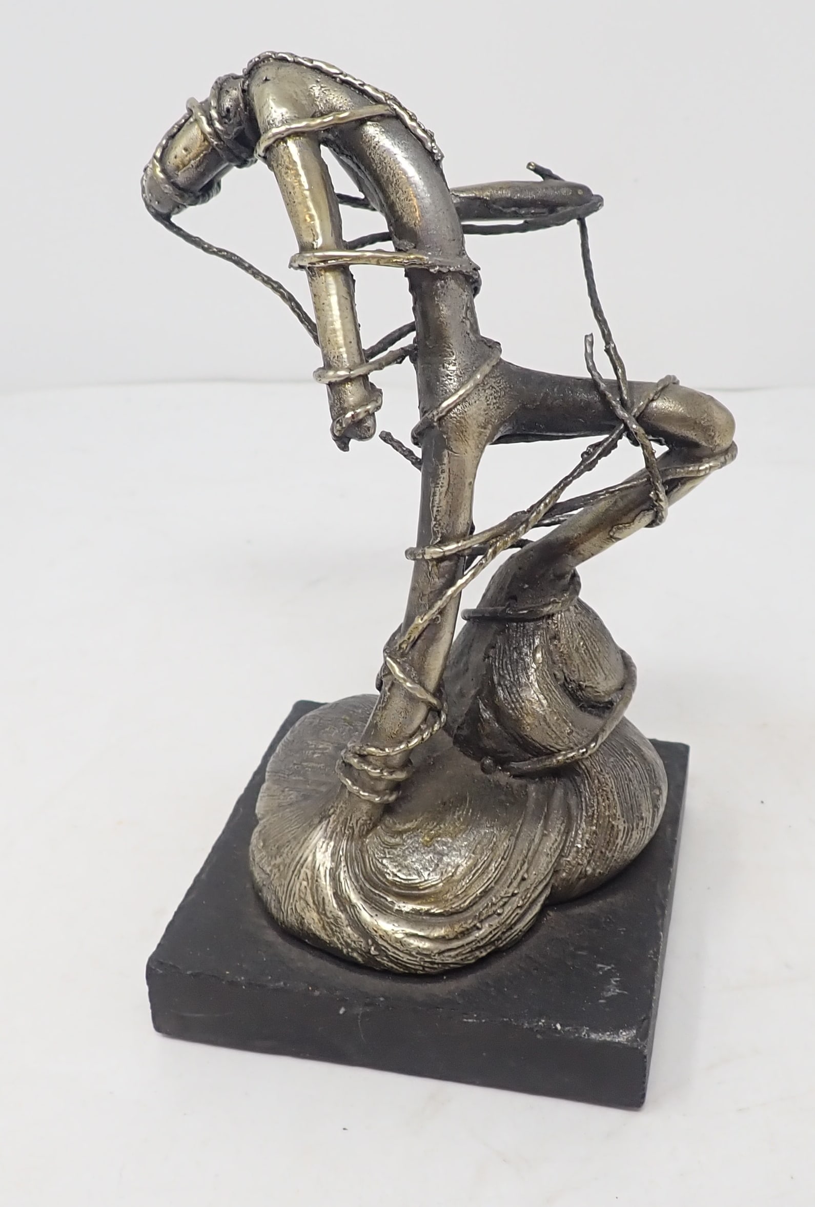 Brutalist Style Sculpture: Approx 5 1/2" tall. Shipping available