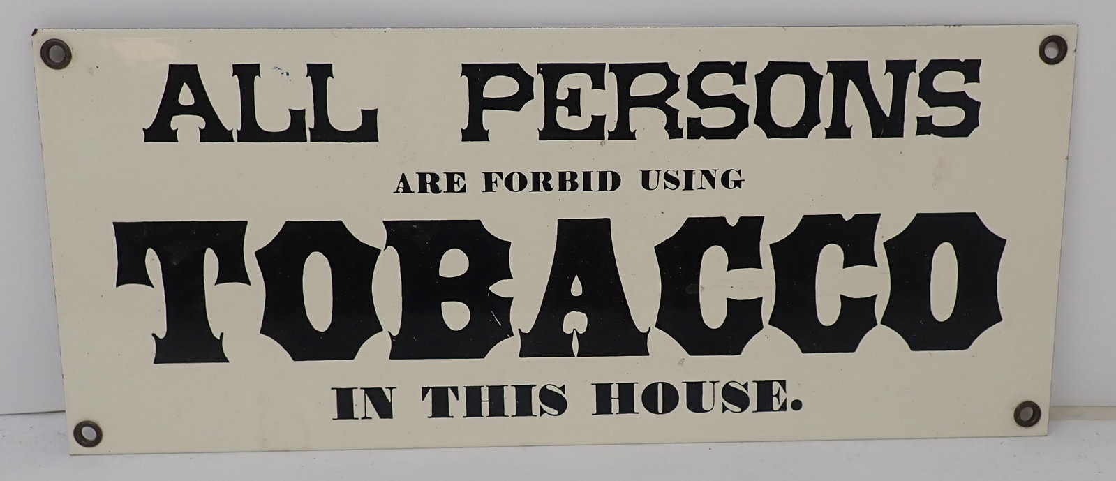 Porcelain Tobacco Sign (1 of 2)
