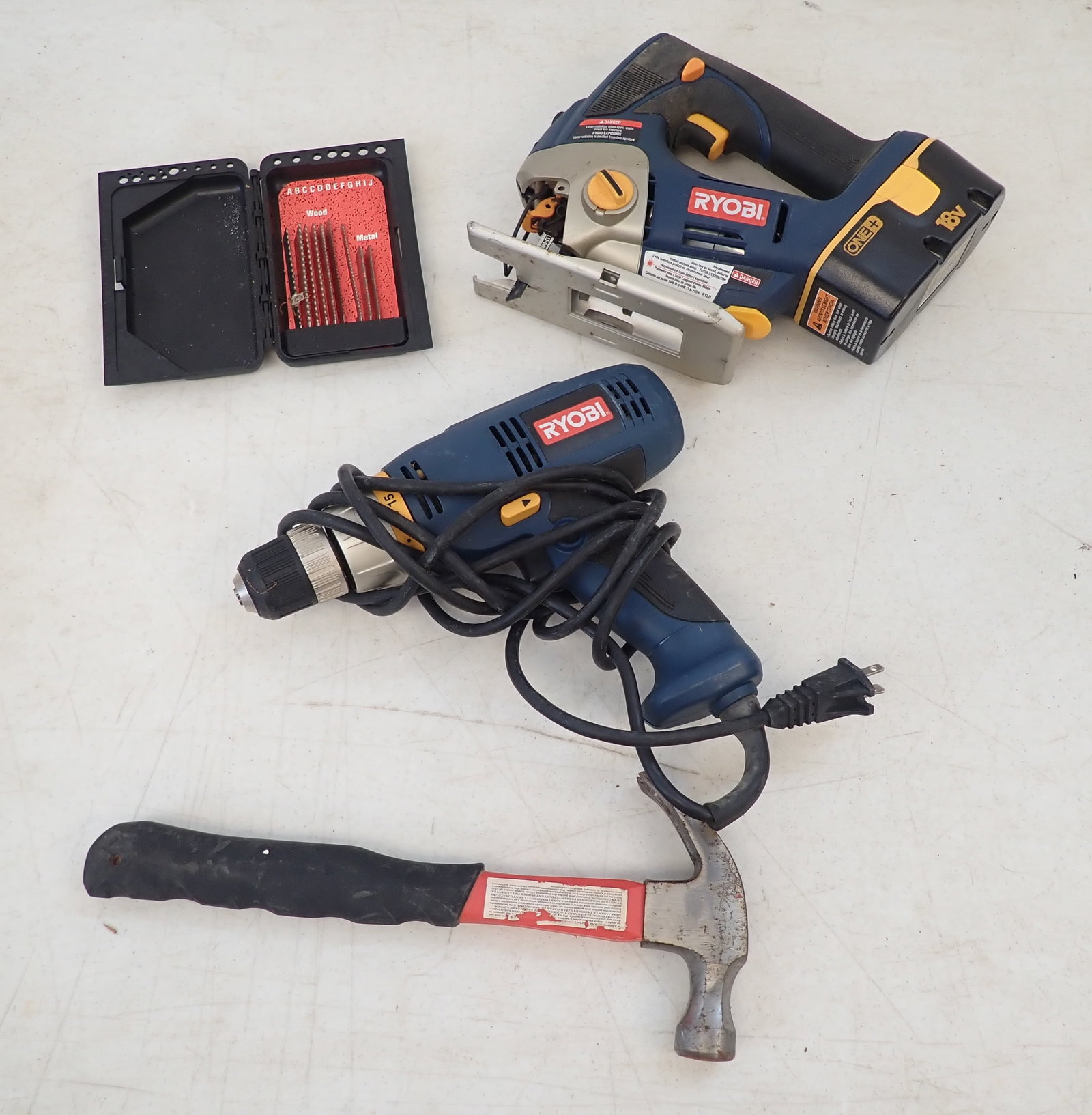 Ryobi Drill , Jigsaw , Hammer, & Blades: NO in house shipping !