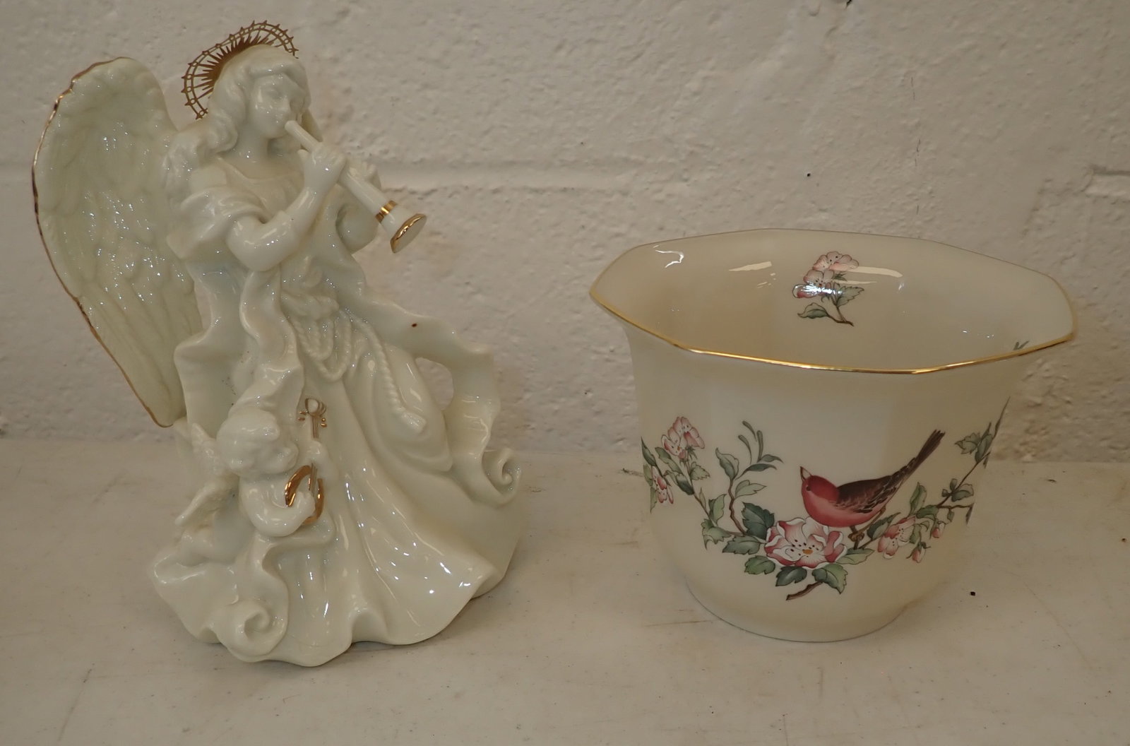 Angel Music Box & Lenox Planter (1 of 1)