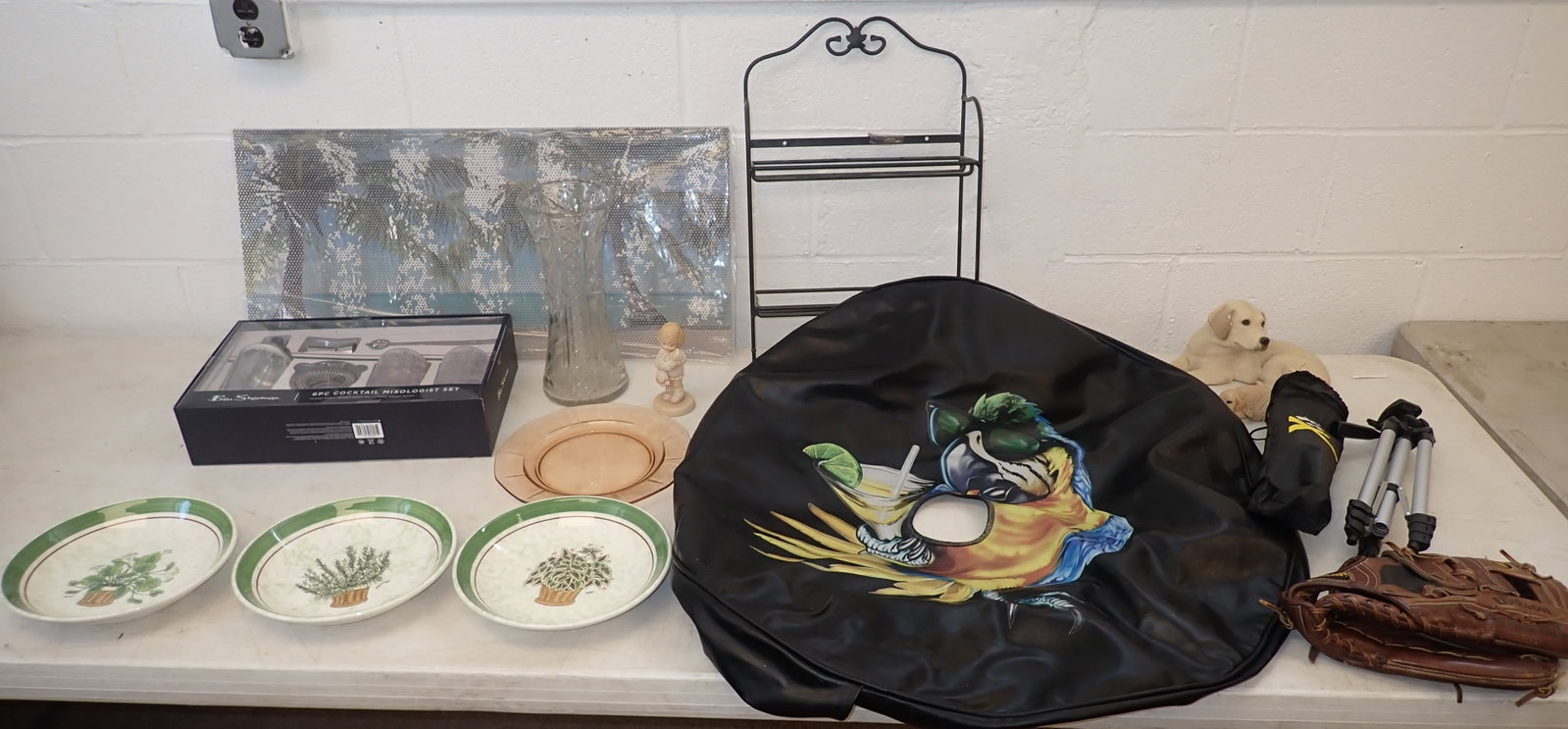Tire Cover , Cocktail Mixologist Set, Tripod, Baseball Glove, & Misc (1 of 7)