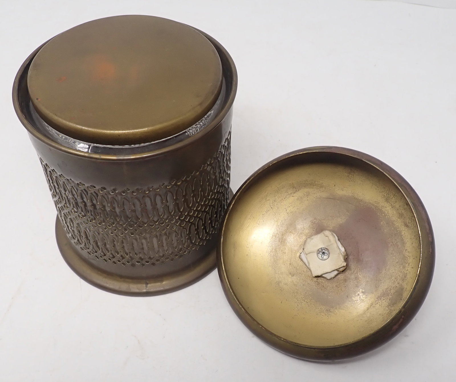 Pierced Brass Jar - 2
