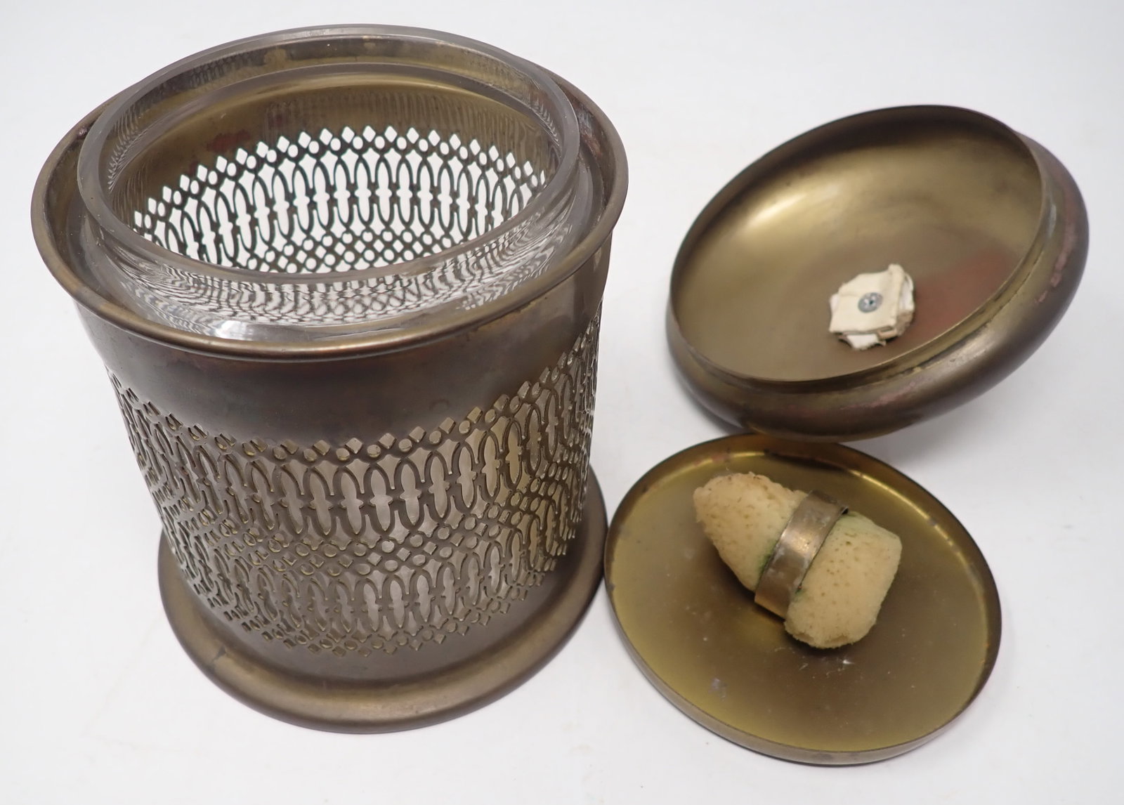 Pierced Brass Jar - 4