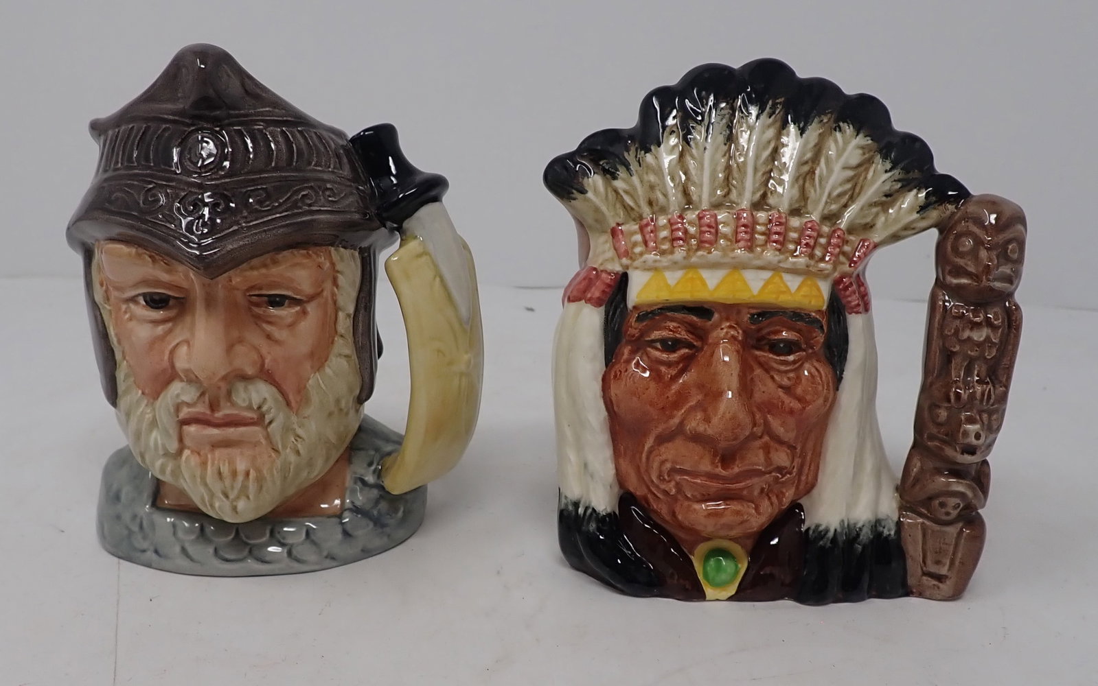 Royal Doulton Gladiator & North American Indian Toby Mugs (1 of 2)