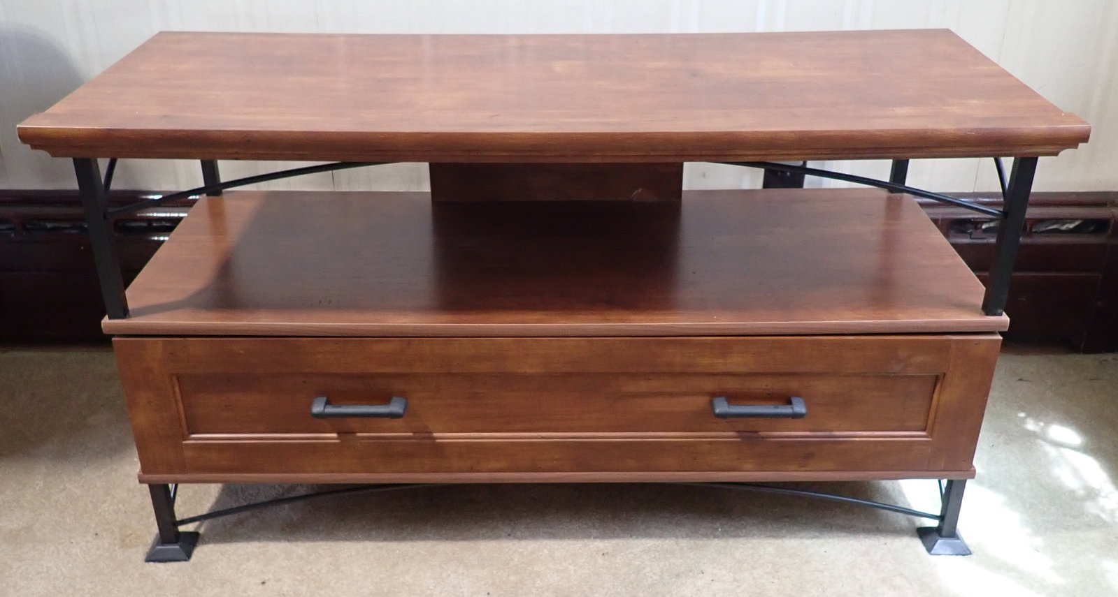 Console Table: Pick up AFTER 1pm only ! Approx 17 1/2" x 43 1/4" x 23" tall. No in house shipping ! Bring help to load !