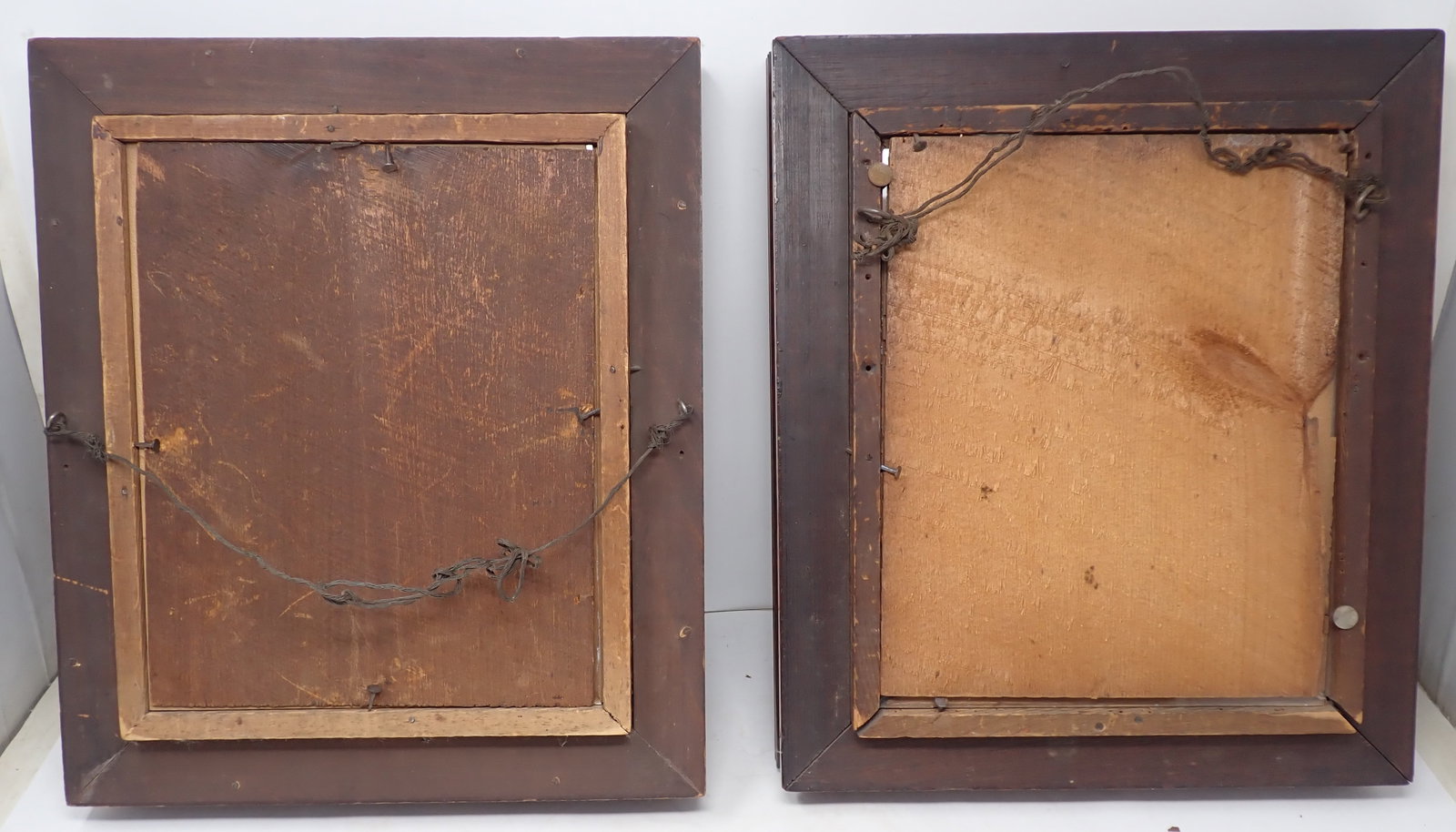 Pair of Deep Walnut Frames - 5