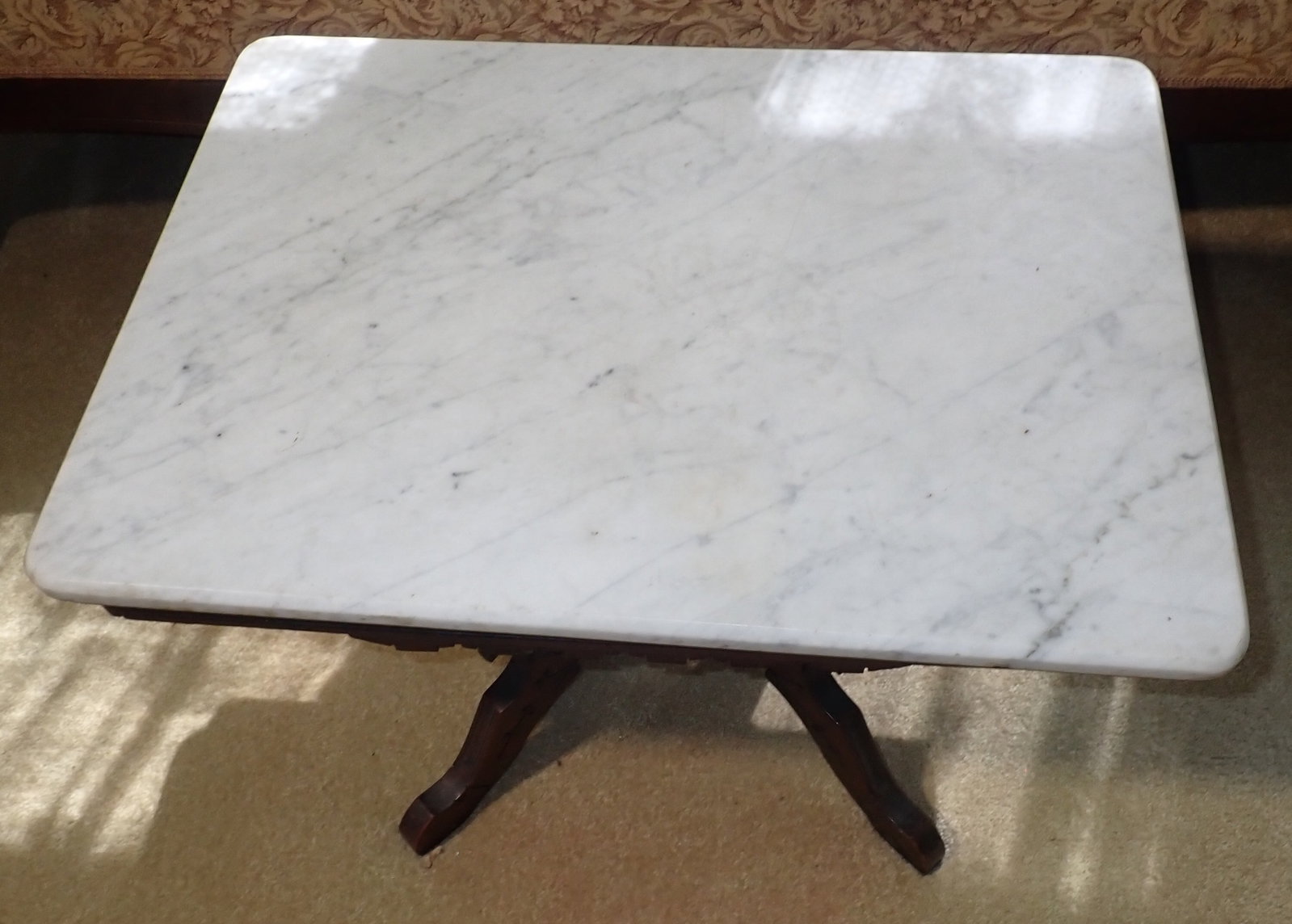 Victorian Marble Top Side Table - 2