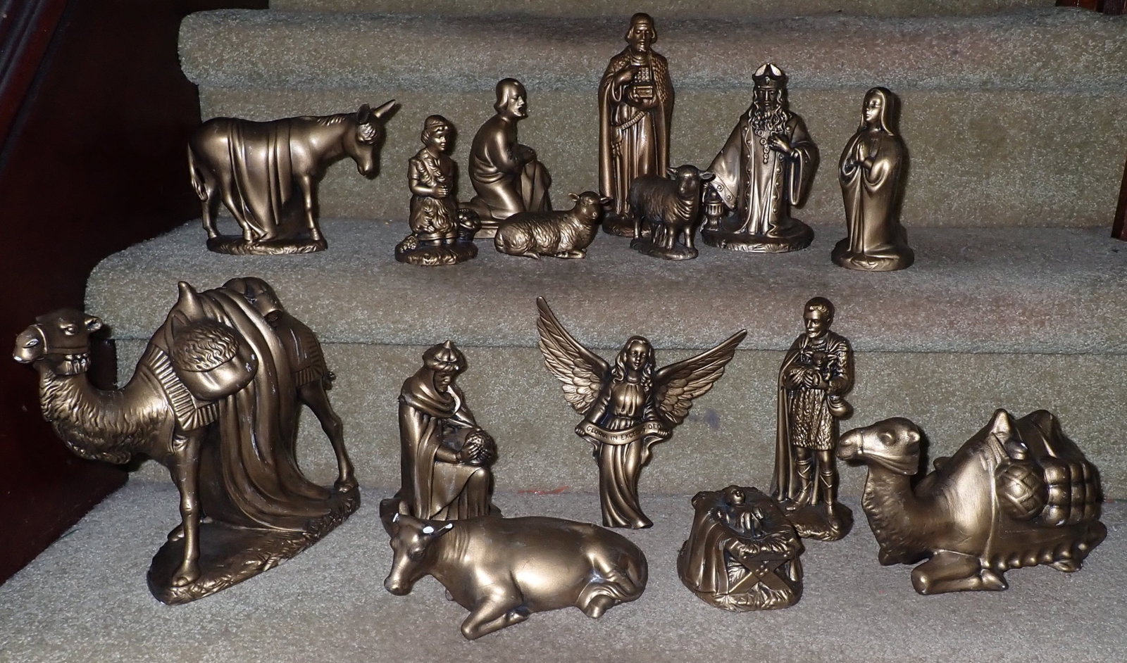 Ceramic Nativity Figures: Tallest is approx 9" tall. No in house shipping