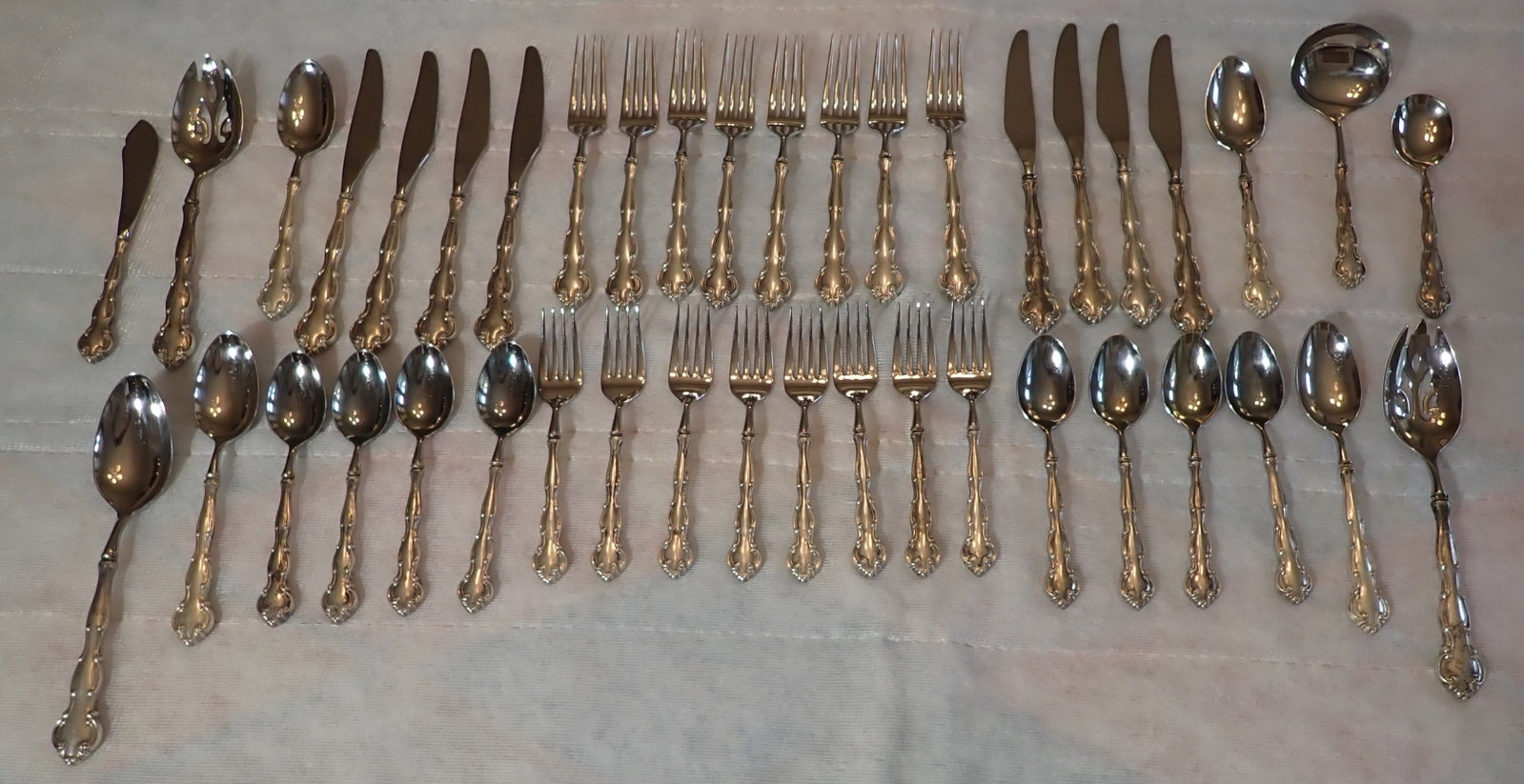 42pcs Wallace Flatware w/ Sterling Silver Handles (1 of 9)