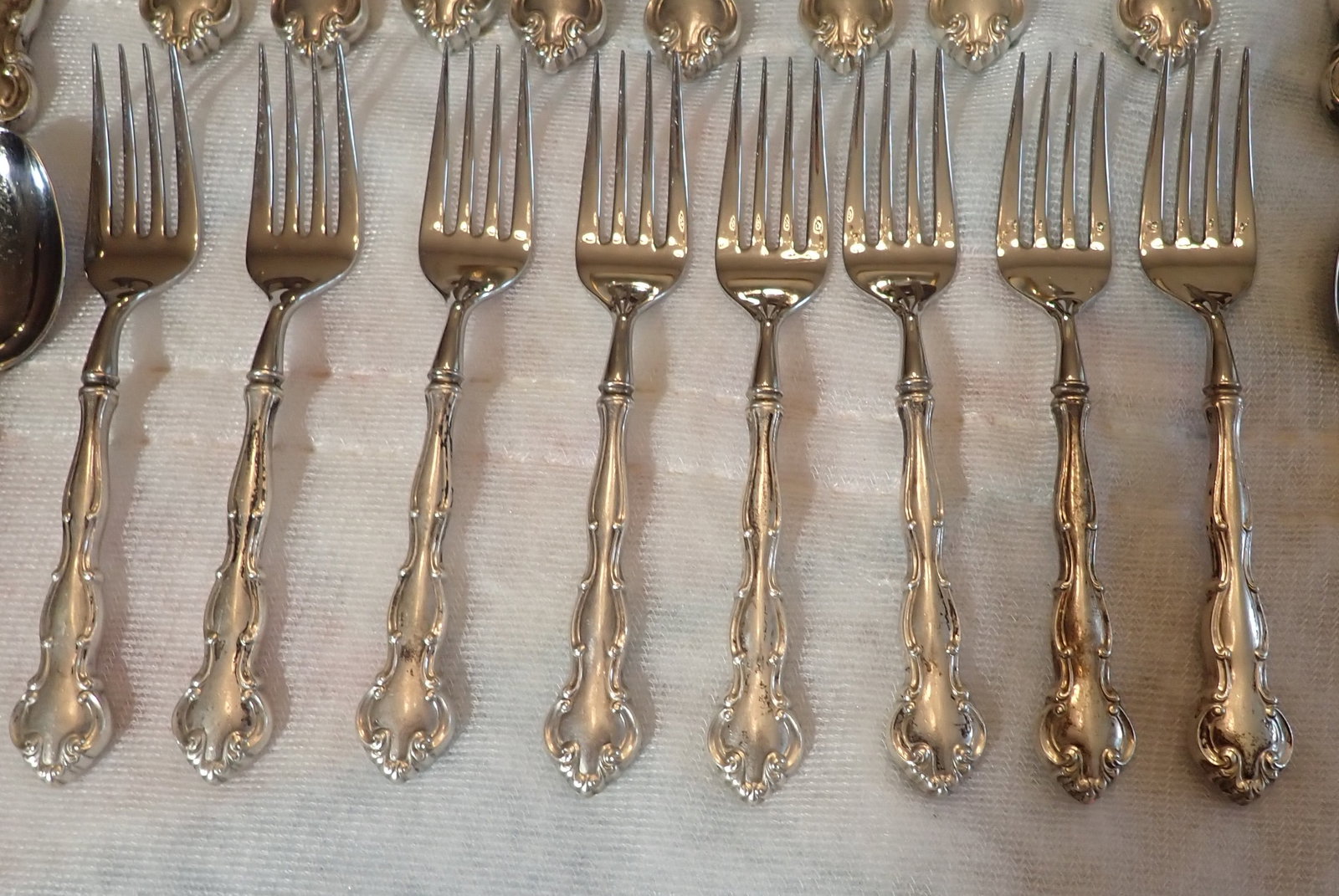 42pcs Wallace Flatware w/ Sterling Silver Handles - 4