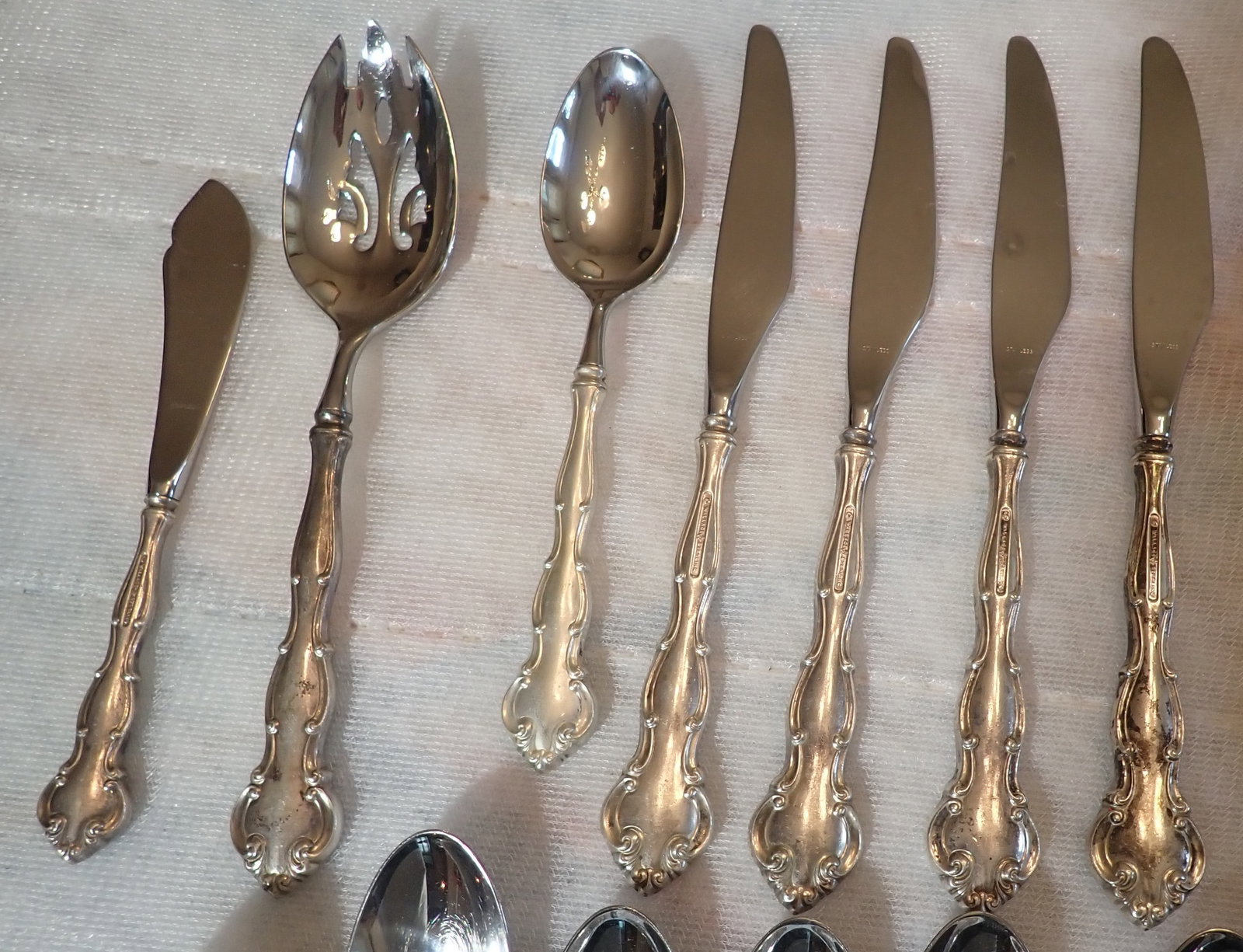 42pcs Wallace Flatware w/ Sterling Silver Handles - 6