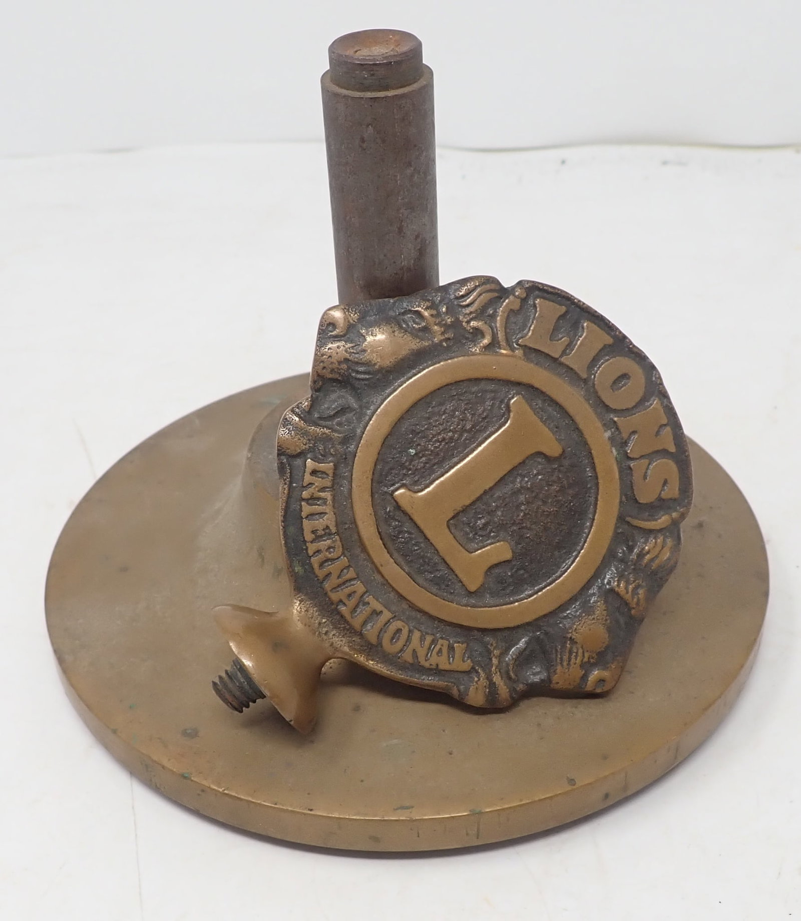 Bronze Lions Internation Podium Marker: Approx 6" in diameter and 8 1/2" tall ( when together)