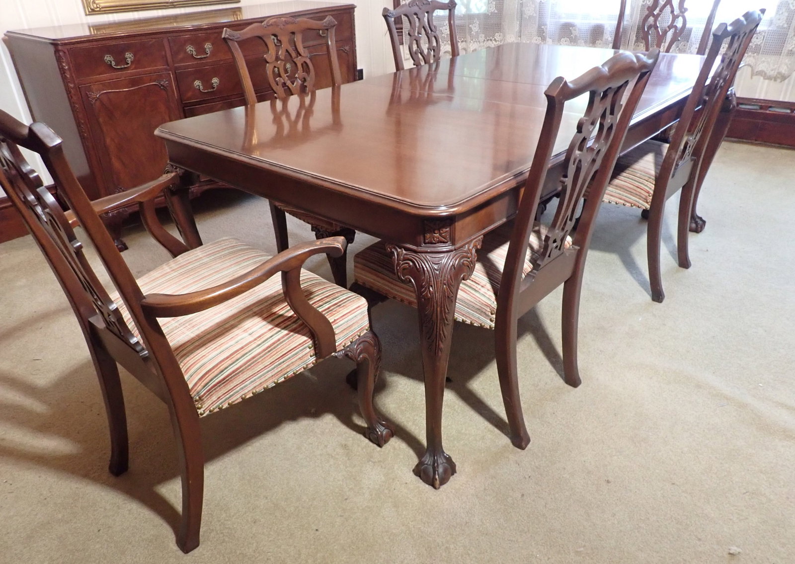 Van Sciver 10pc Chippendale Dining Room Set - 12