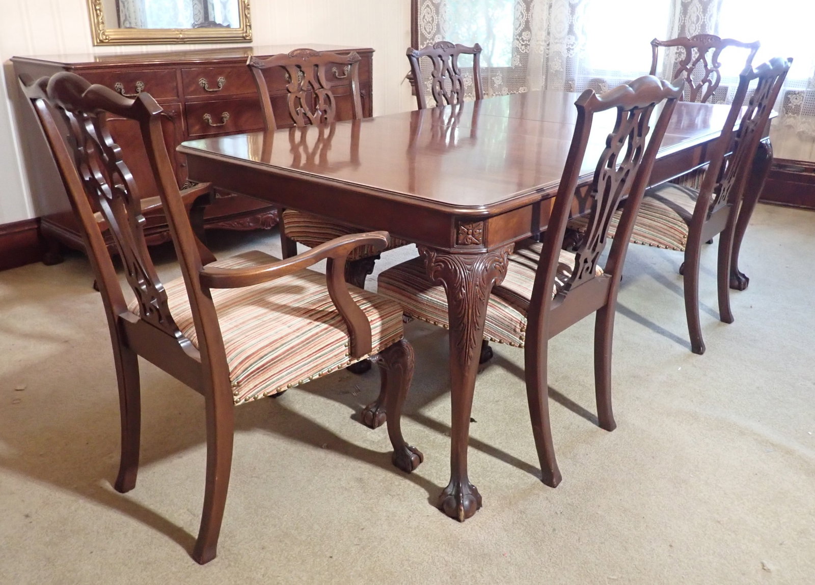 Van Sciver 10pc Chippendale Dining Room Set - 3