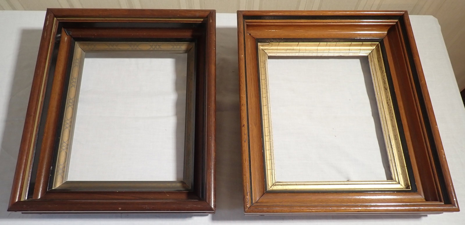 Deep Walnut Picture Frames: Largest is approx 12 1/2" x 14 1/2" x 3 1/4" deep. Shipping available ($20 handling charge, plus postage)
