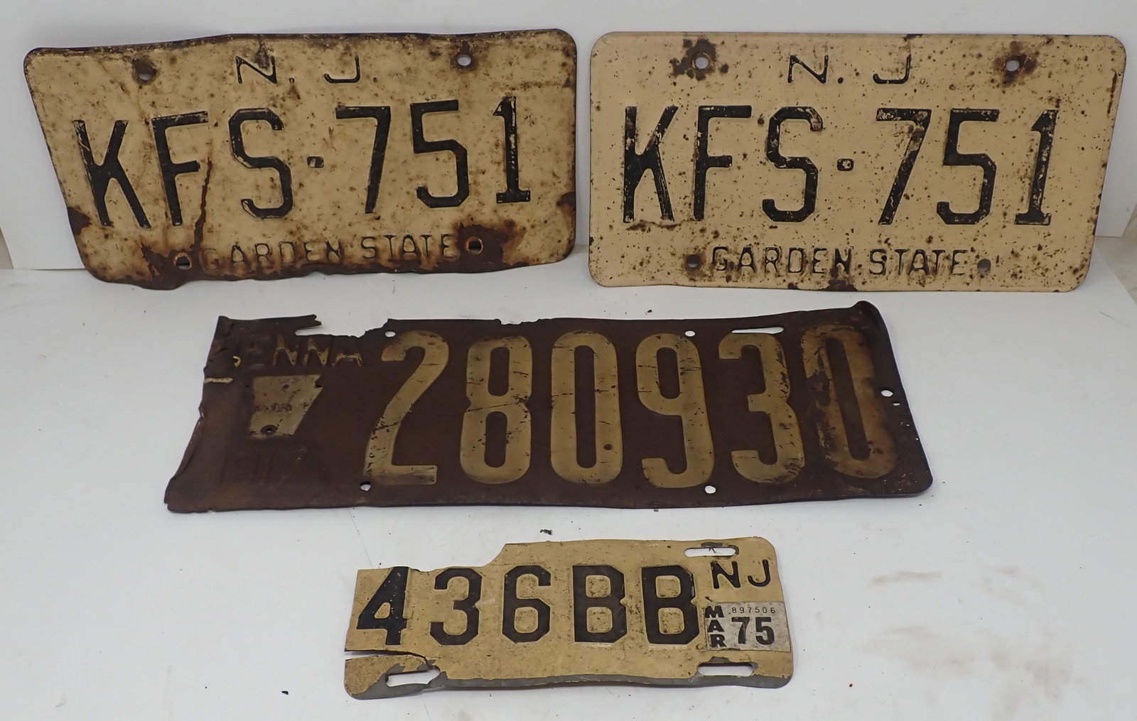 New Jersey & Pennsylvania License Plates: Shipping available