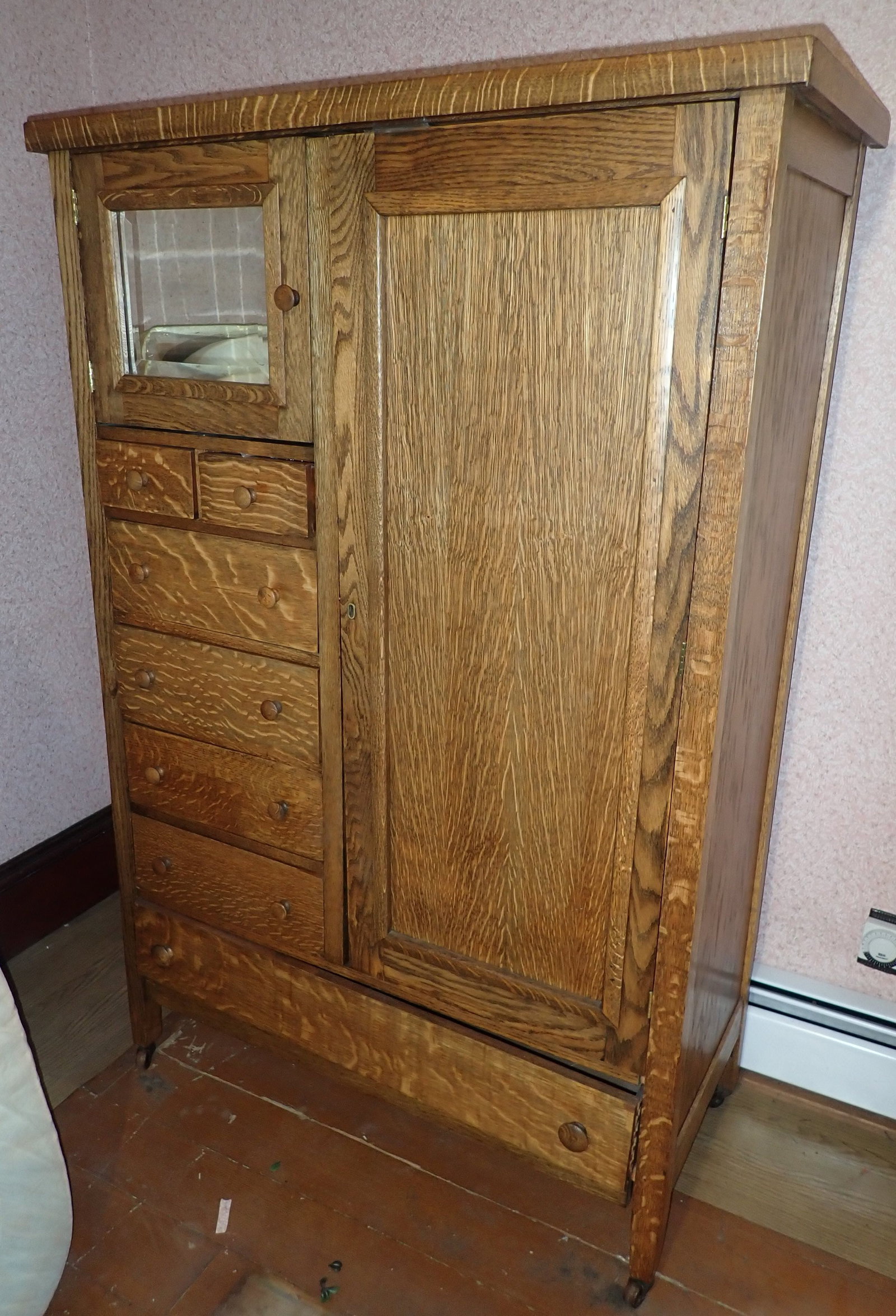 Oak Chifferobe - 2