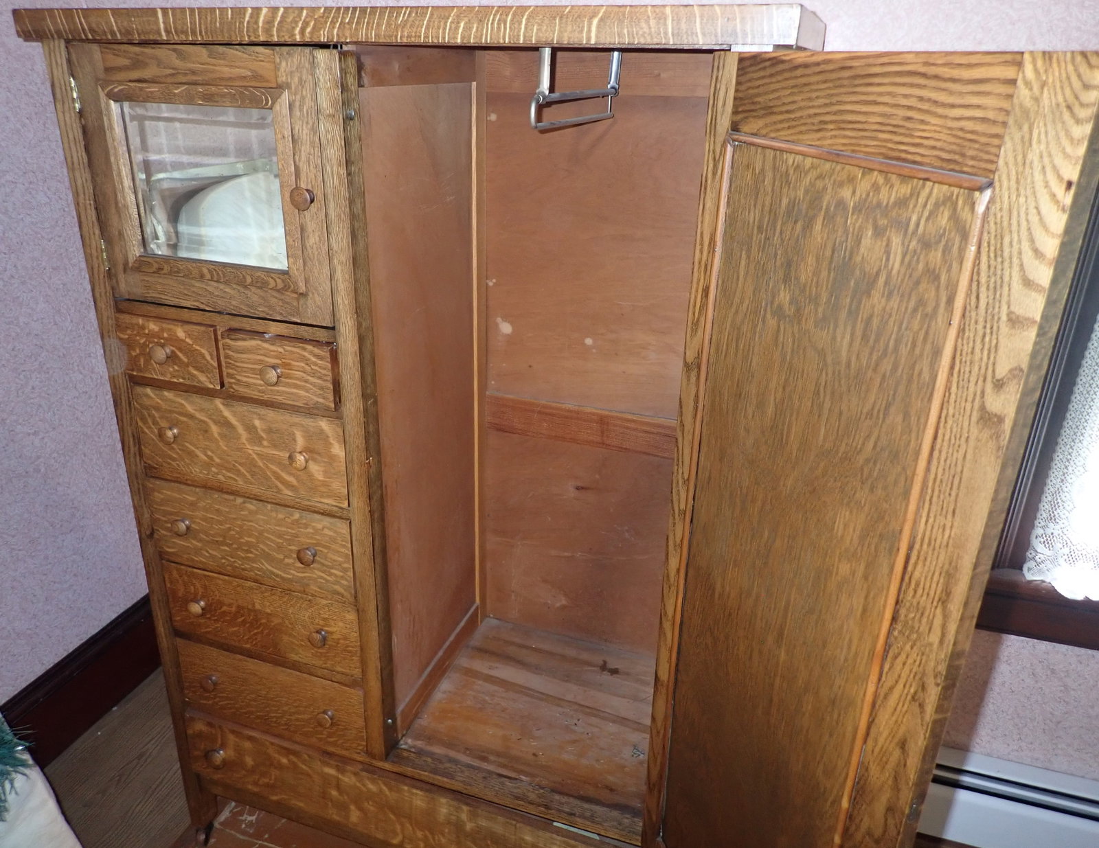 Oak Chifferobe - 4