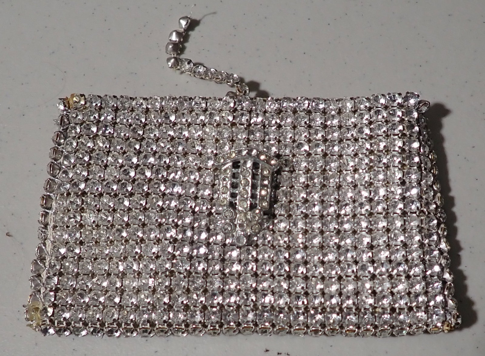 Angela & Michele Rhinestone Change Bag: Approx 3" x 4 1/2". Shipping available