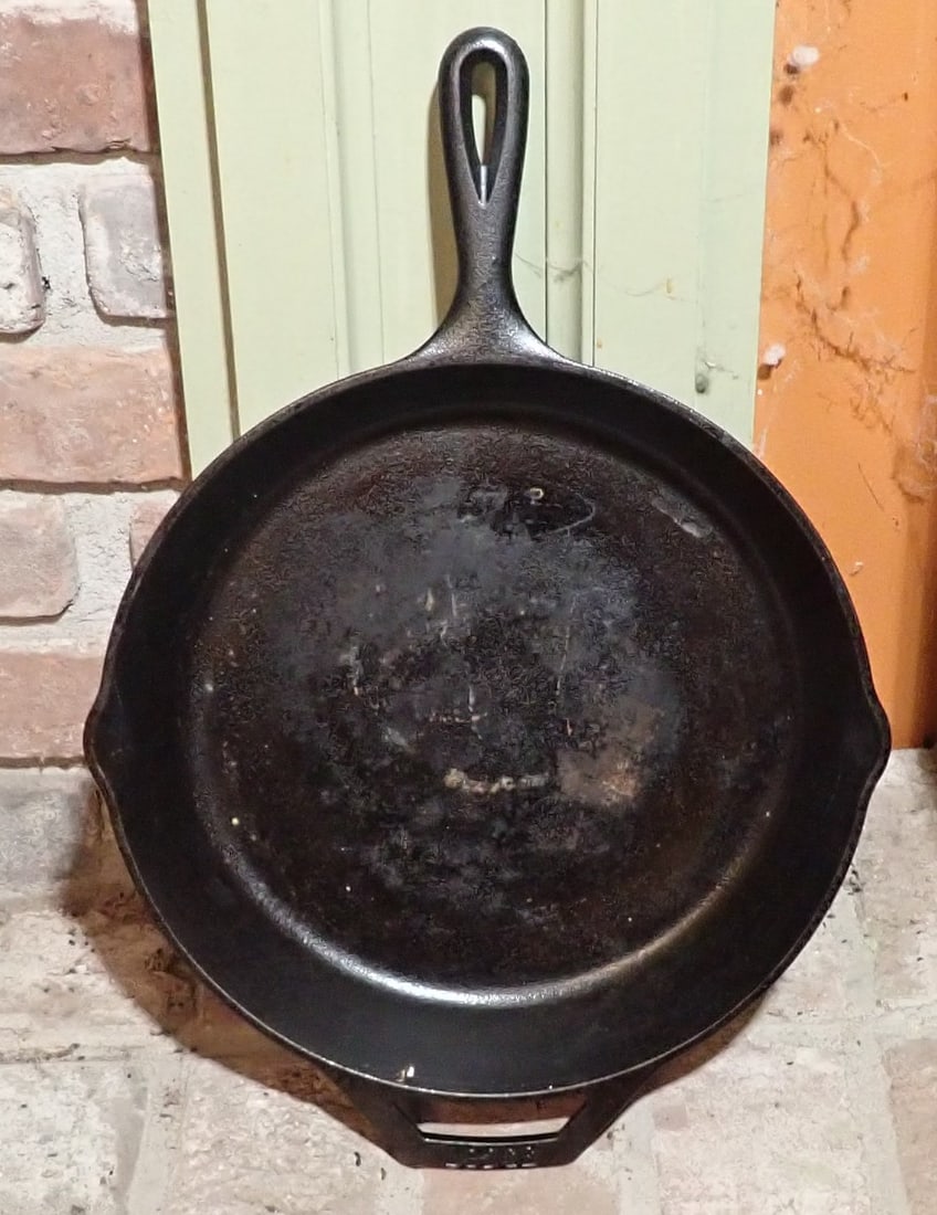 Lodge Cast Iron Skillet: Approx 12 1/8" in diameter. Shipping available