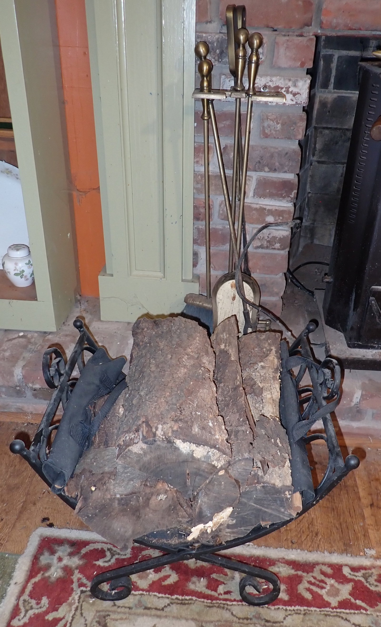 Log Holder & Fireplace Tools (1 of 4)