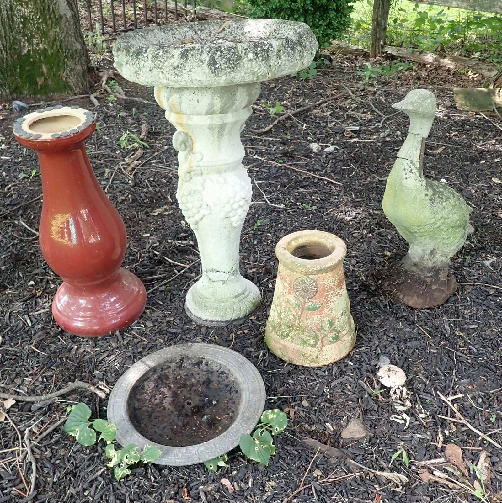Planter Pedestals , Bird Bath,& Misc (1 of 8)