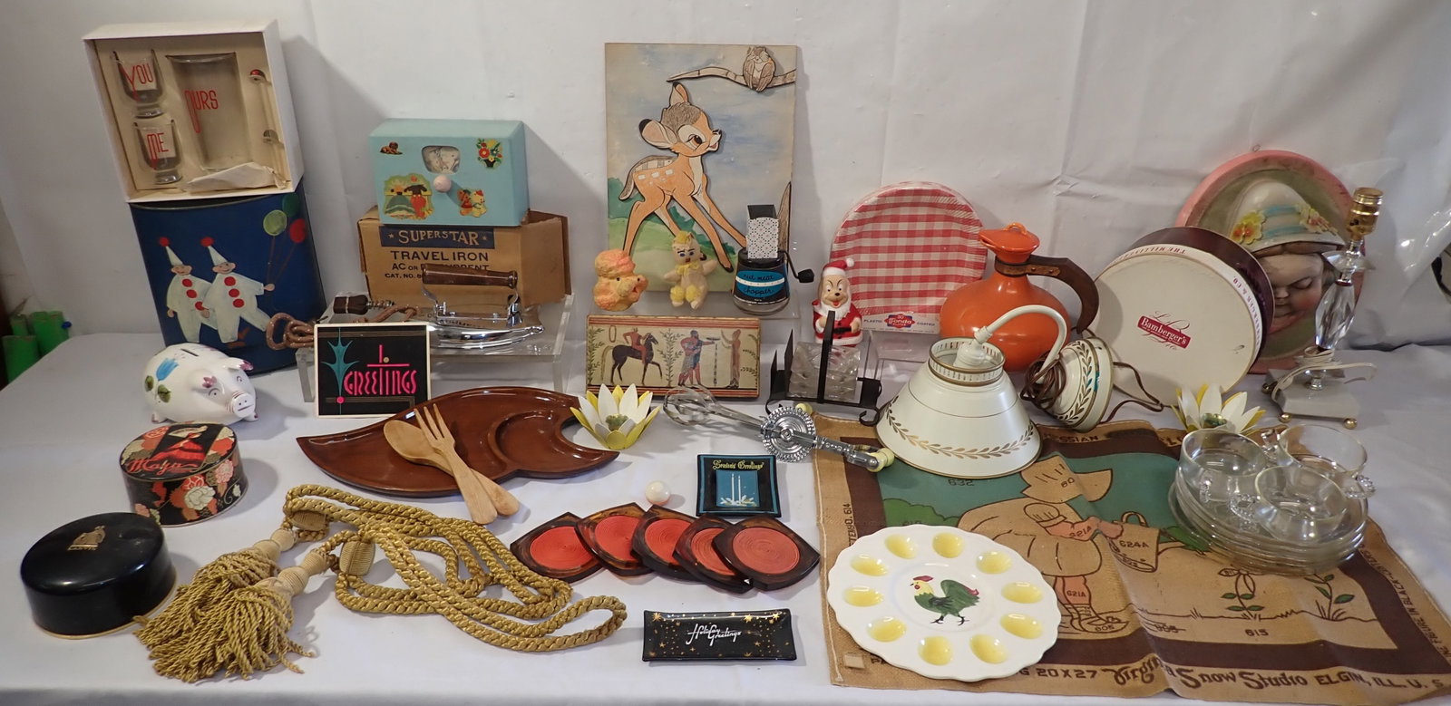 Virginia Snow Studio Canvas, Lucite Coasters, Trash Can, & Misc: NO in house shipping !