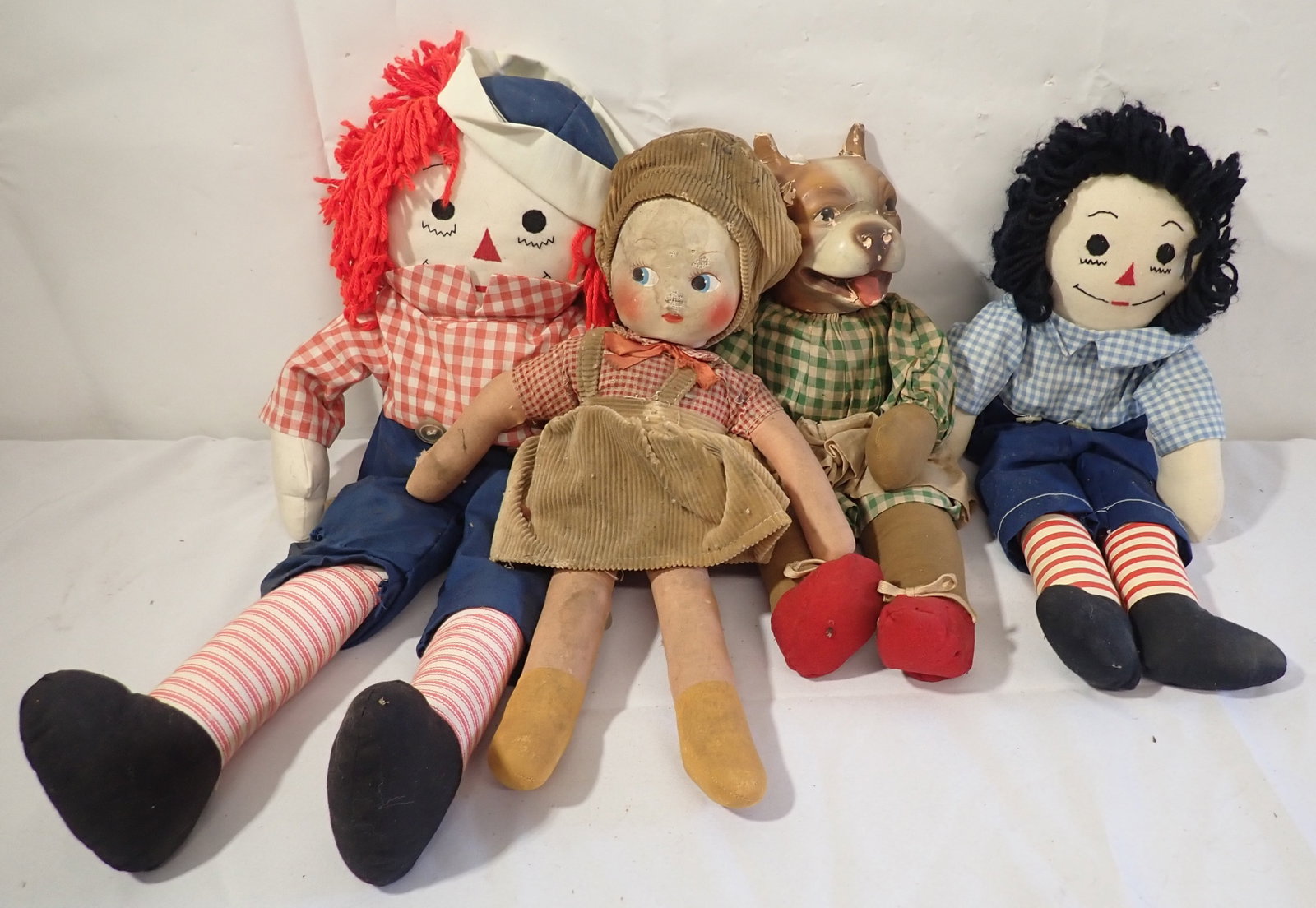 Dolls: Largest is approx 24". Shipping available