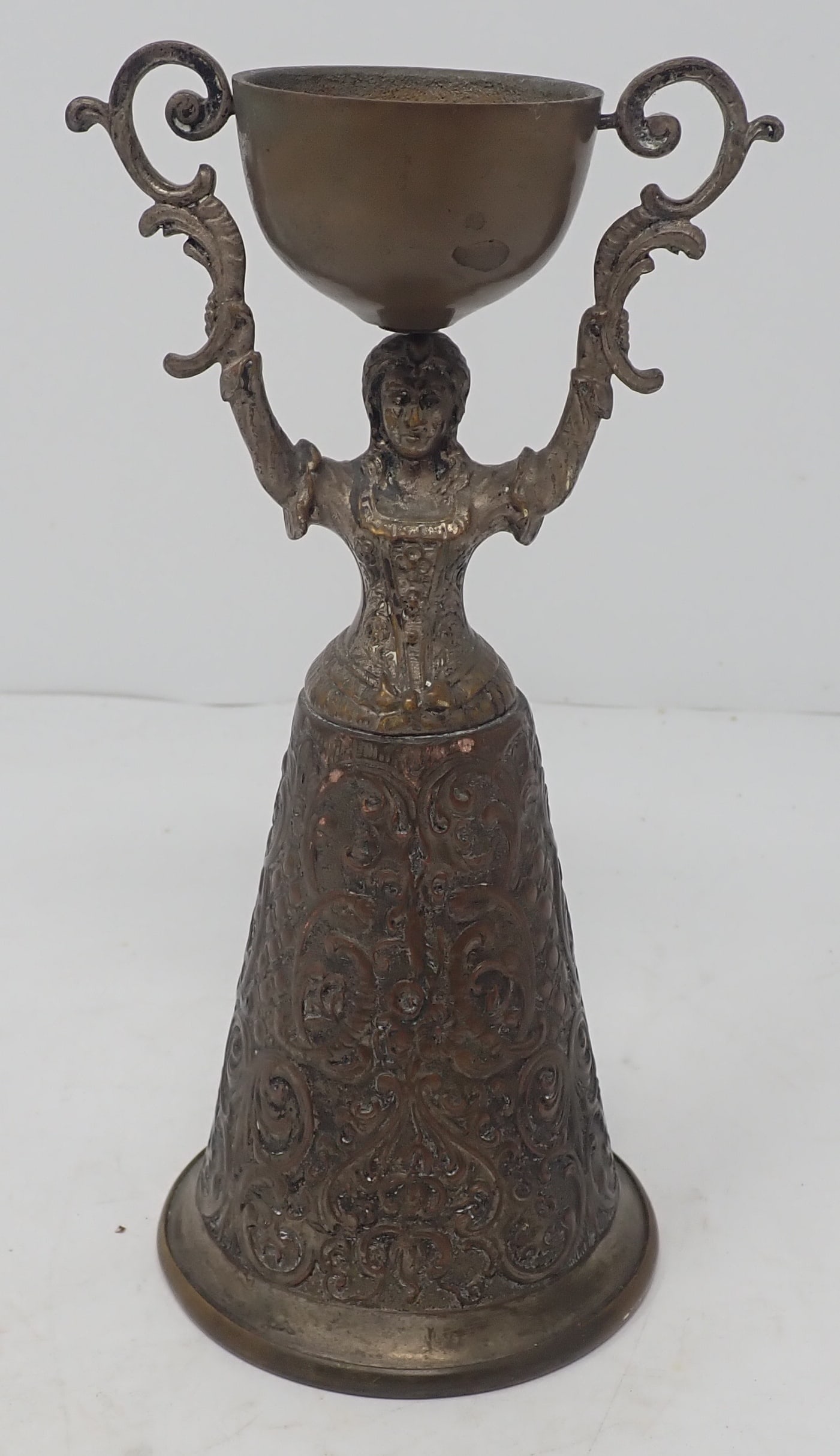 Brass German Maiden's Cup: Approx 2 7/8" in diameter and 6 1/2" tall. Shipping available